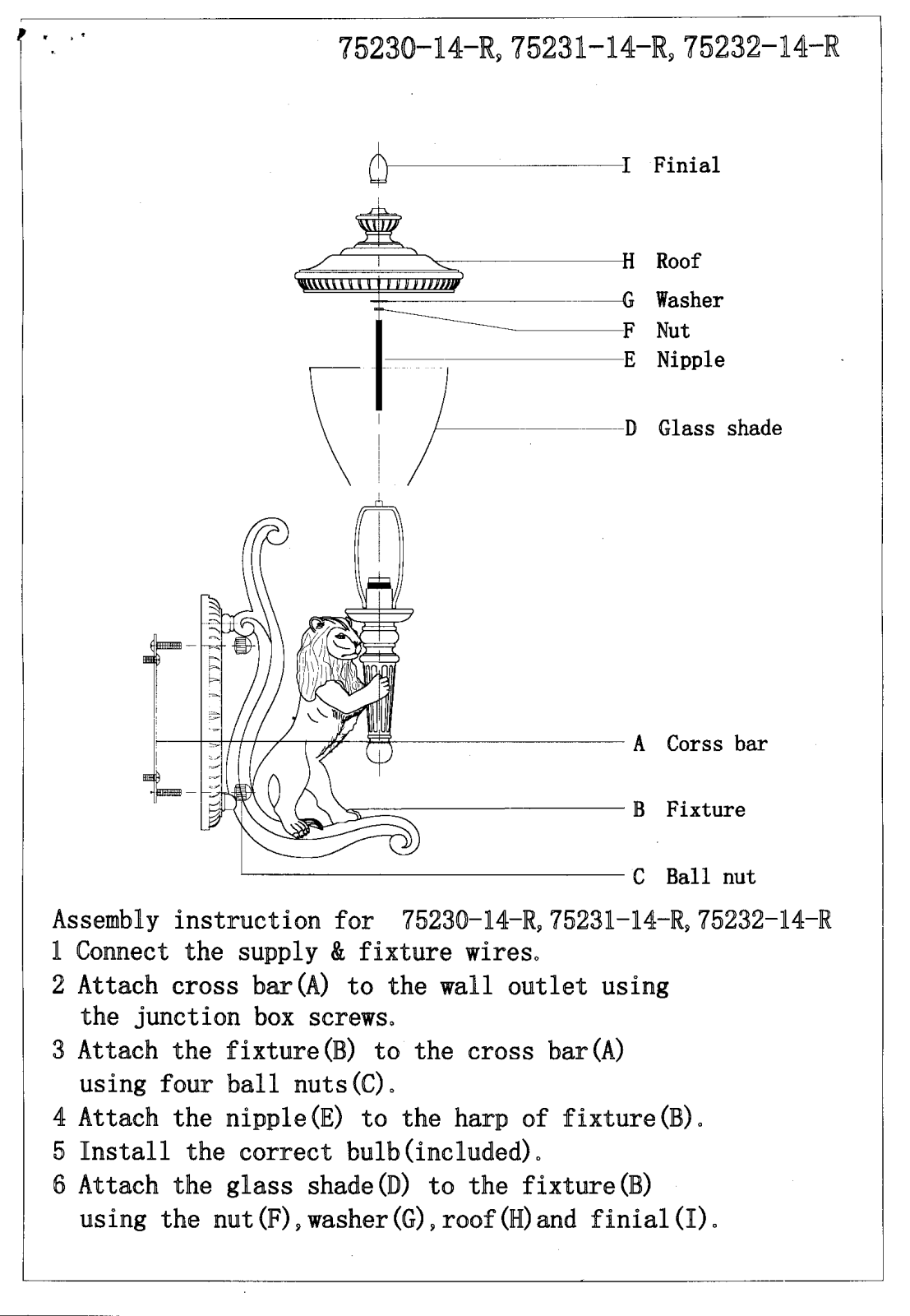 Triarch 75232-14-R, 75230-14-R, 75231-14-R User Manual