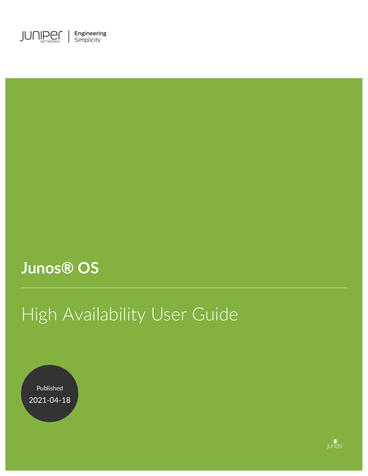 Juniper High Availability User Manual