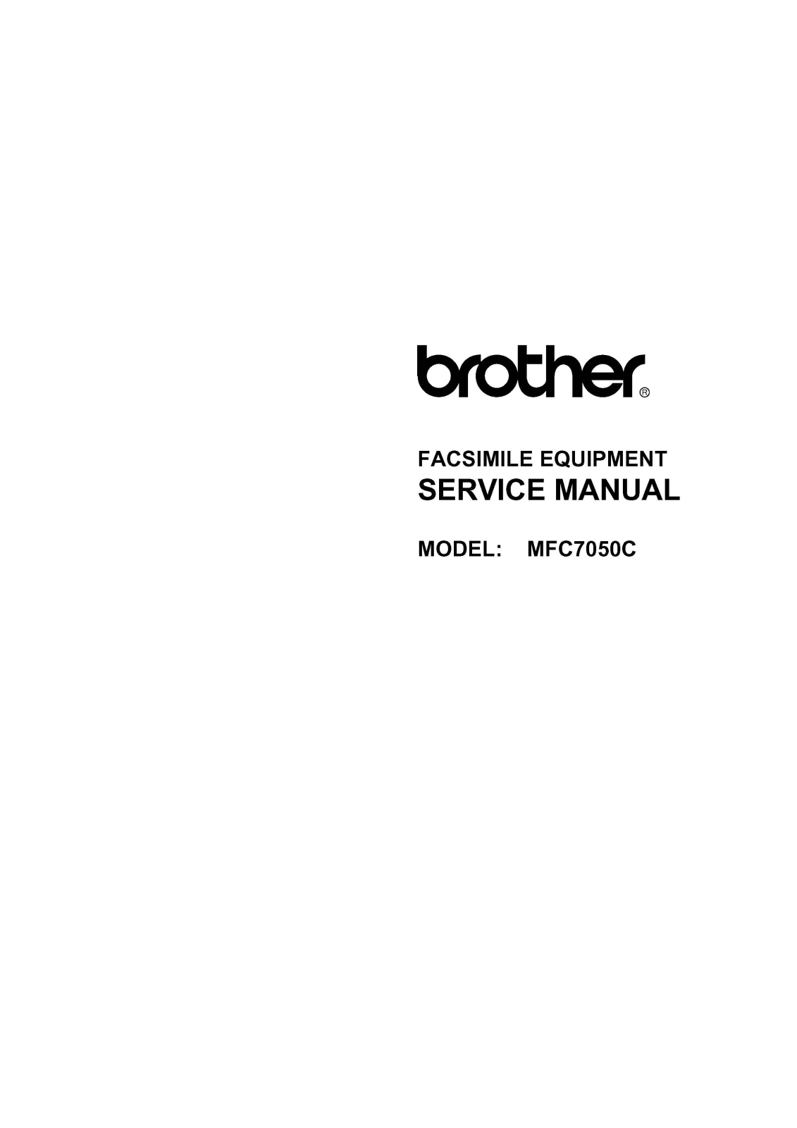 Brother MFC-7050C Service Manual