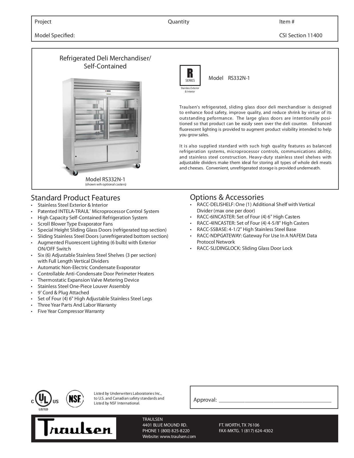 Traulsen RS332N-1 User Manual