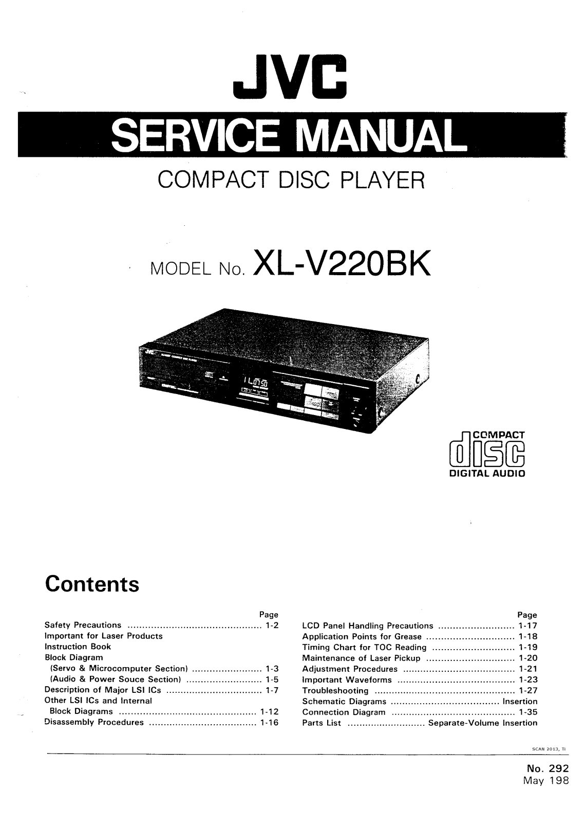 Jvc XL-V220-BK Service Manual