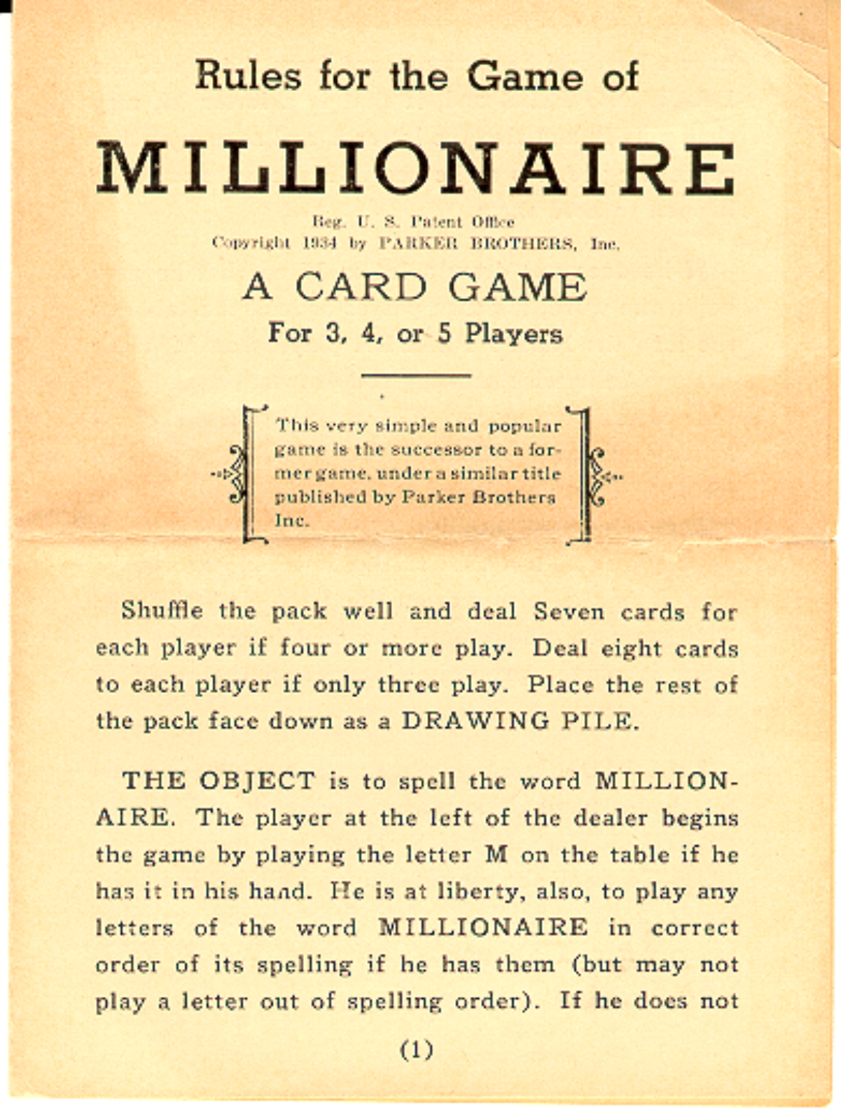 Hasbro MILLIONAIRE User Manual