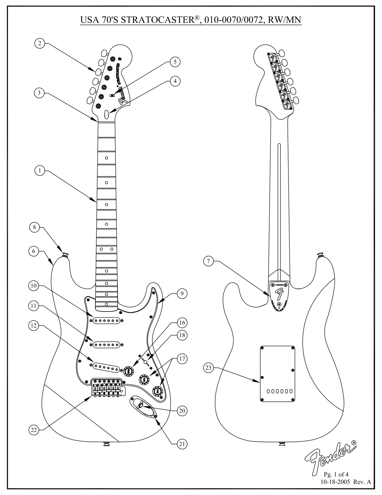 Fender USA-70s Service Manual