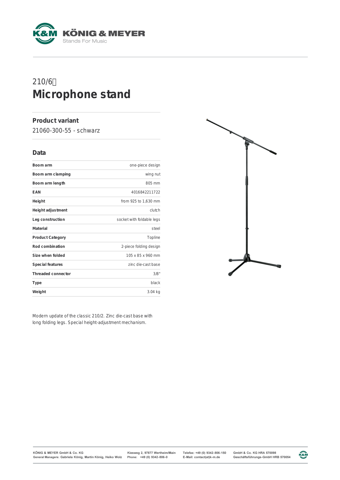 K&M 210/6 Data Sheet