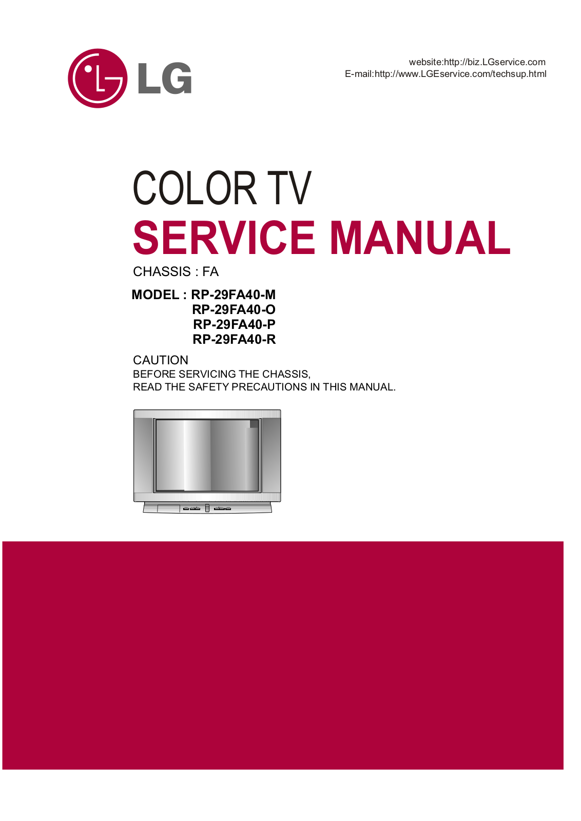 LG RP 29FA40 Diagram