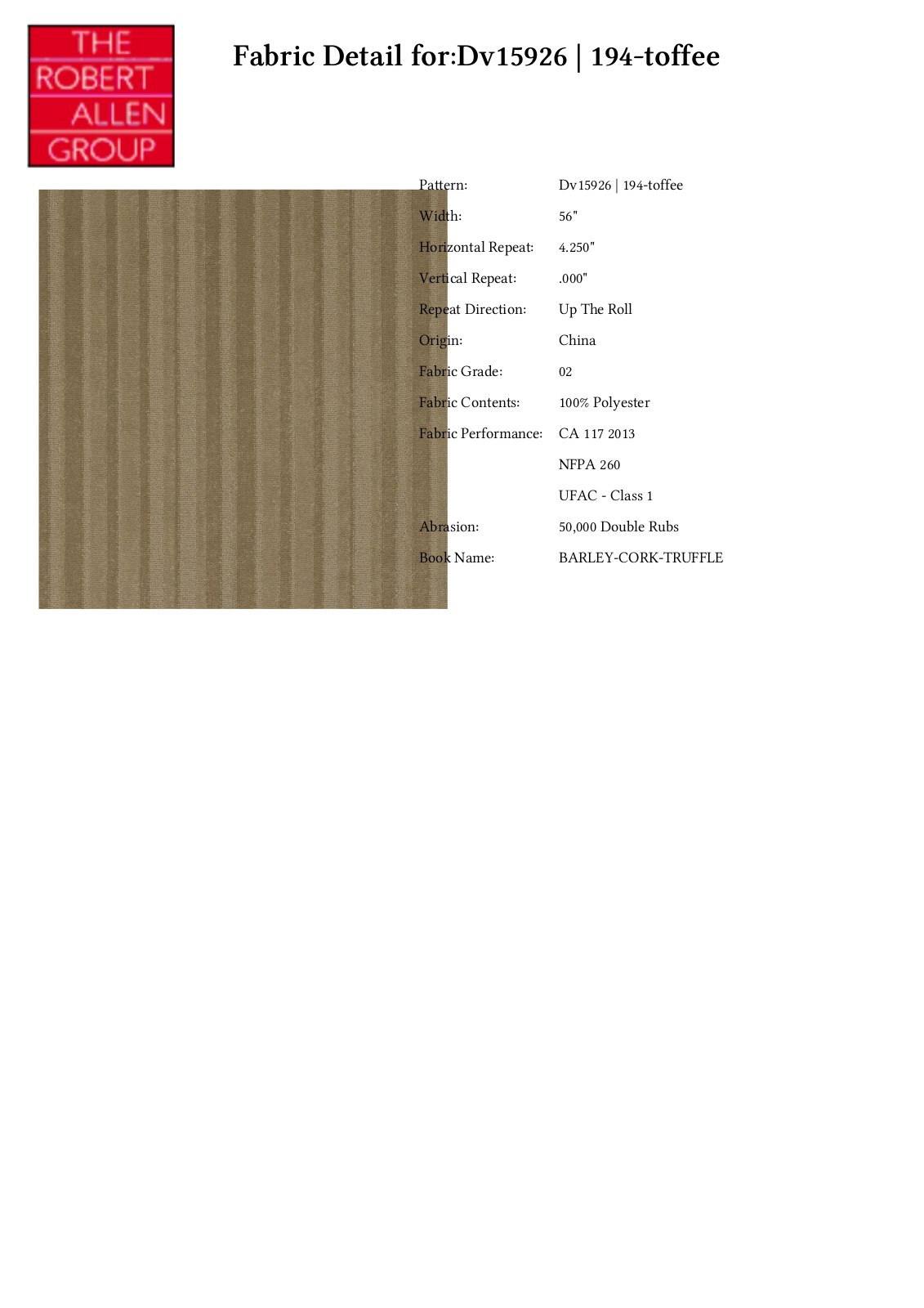Duralee CRAL7183 Specifications - ManualMachine.com