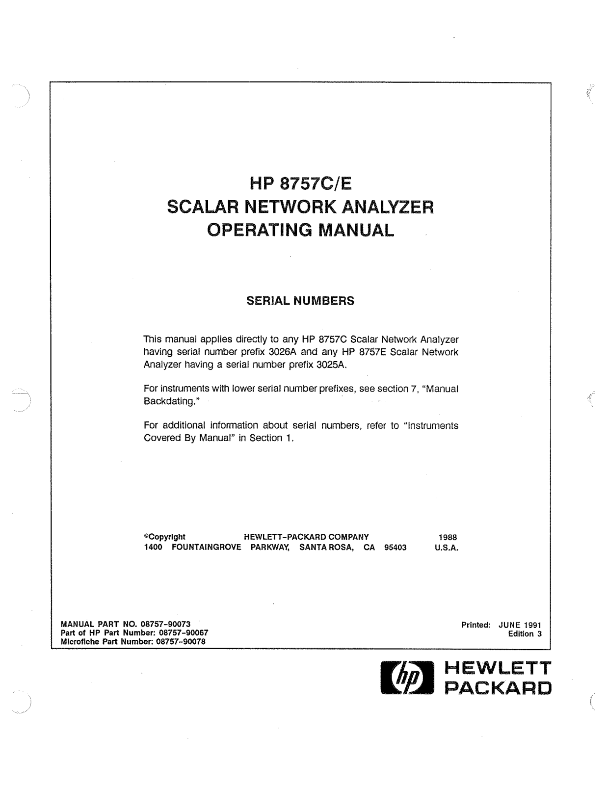 HP (Hewlett-Packard) 8757c-e User Manual