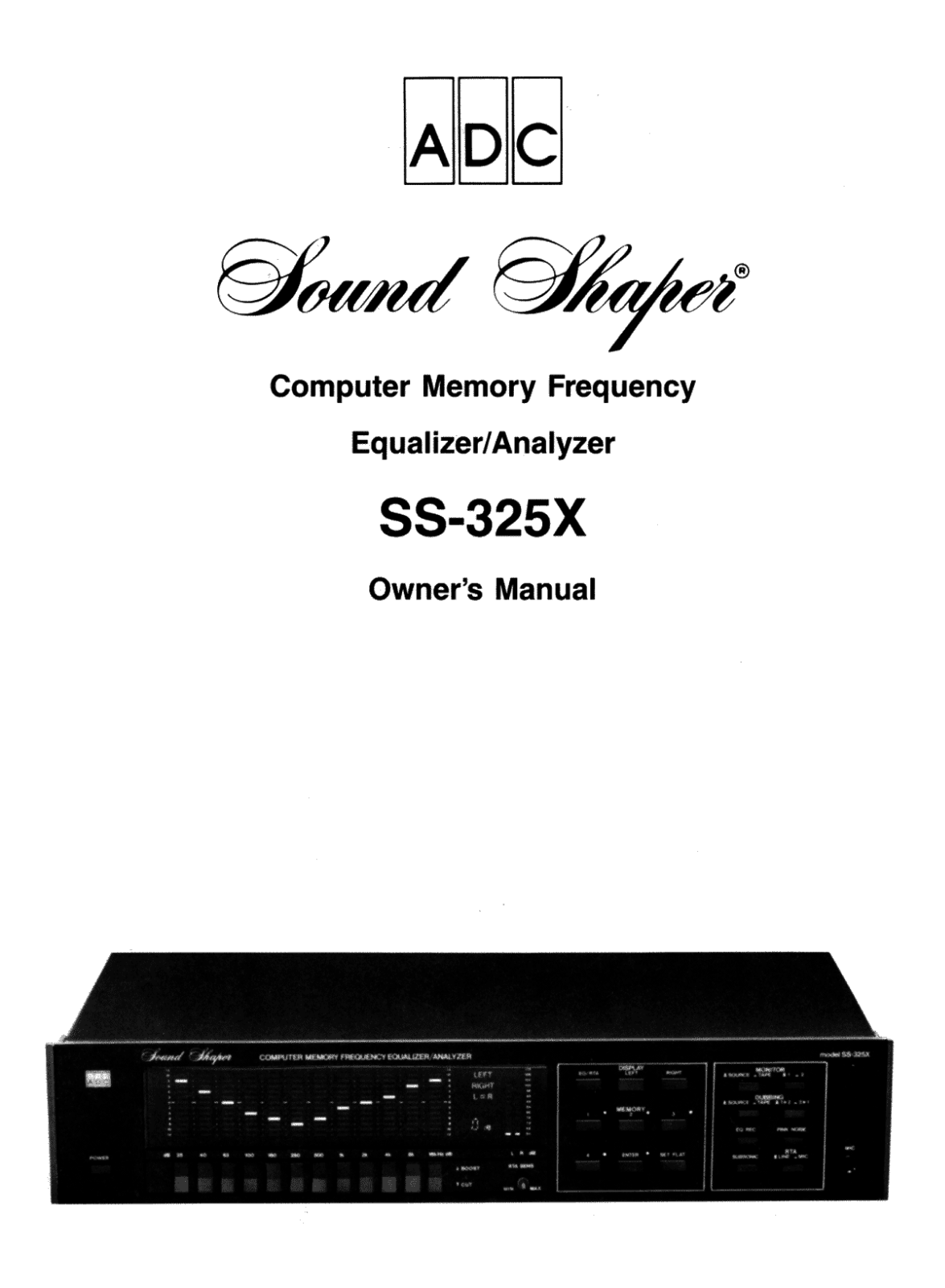 Adc SS-325 Owners Manual