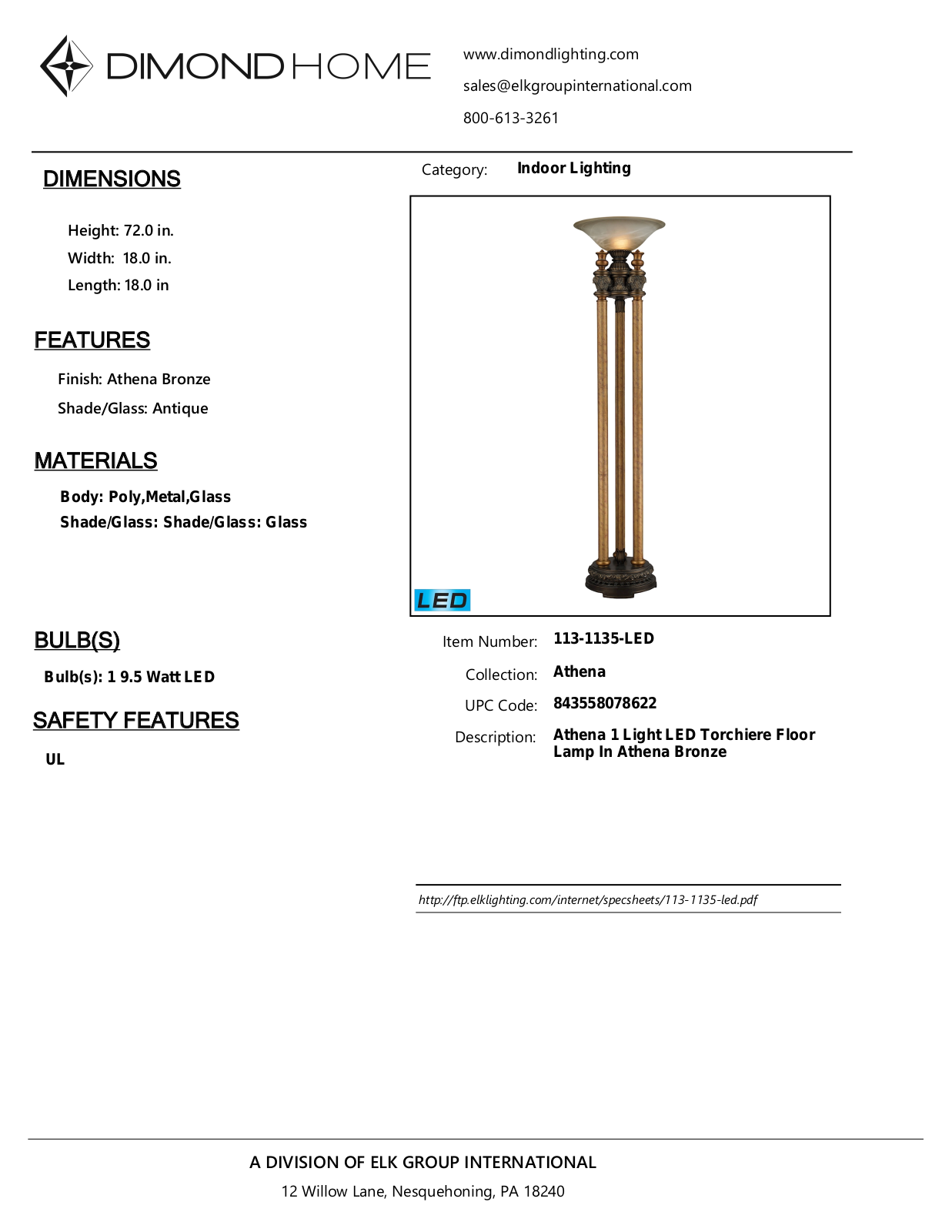 ELK Home 1131135LED User Manual