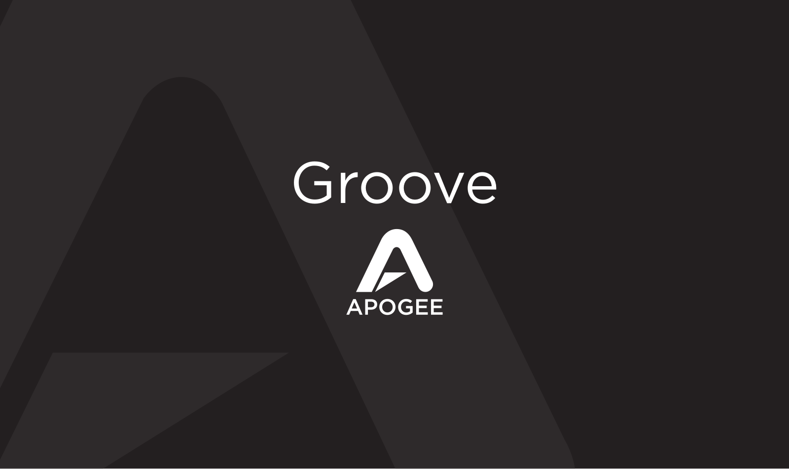 Apogee Electronics Groove Getting Started