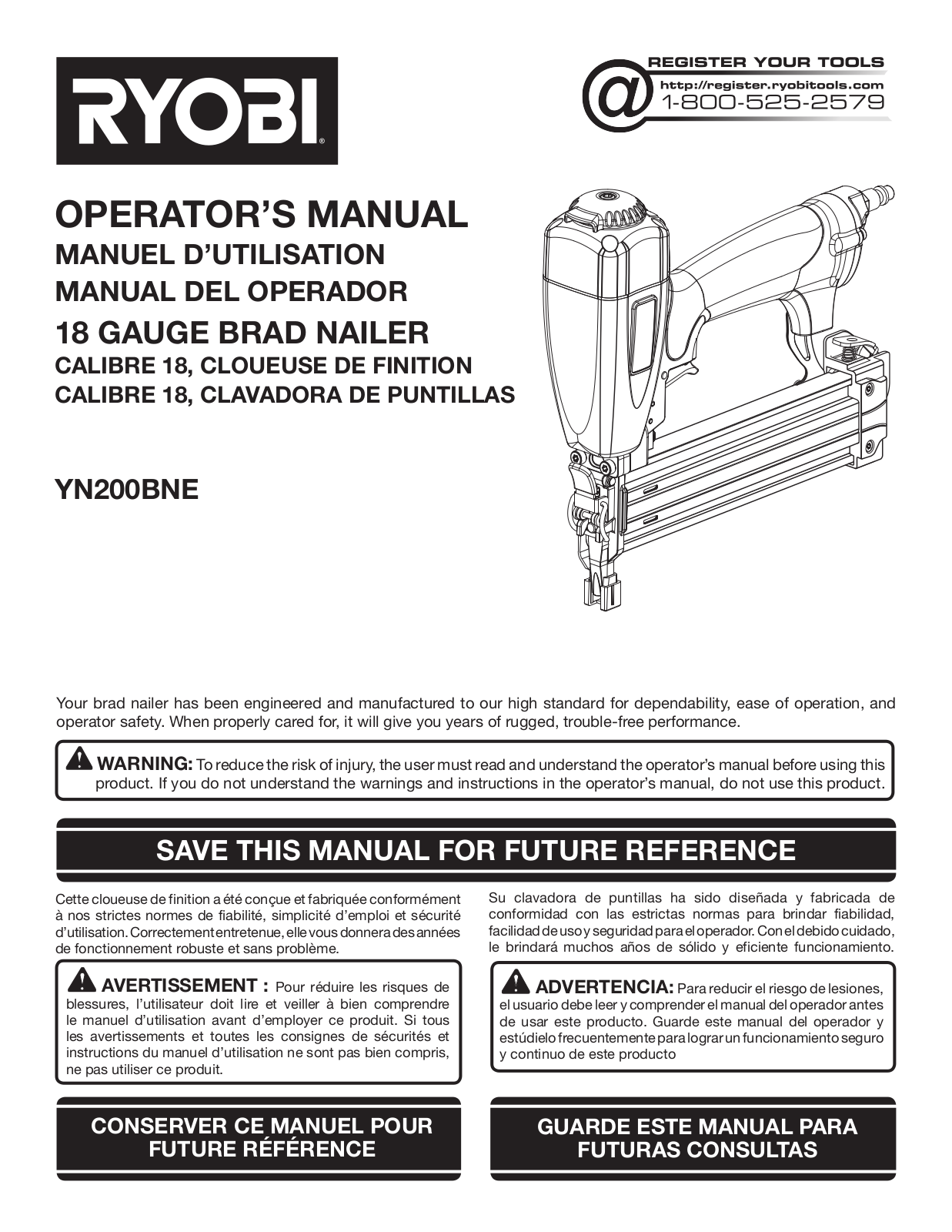 Ryobi YN200BNE User Manual