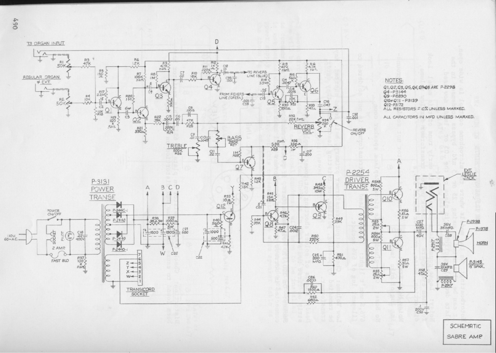 Gibson sabre schematic