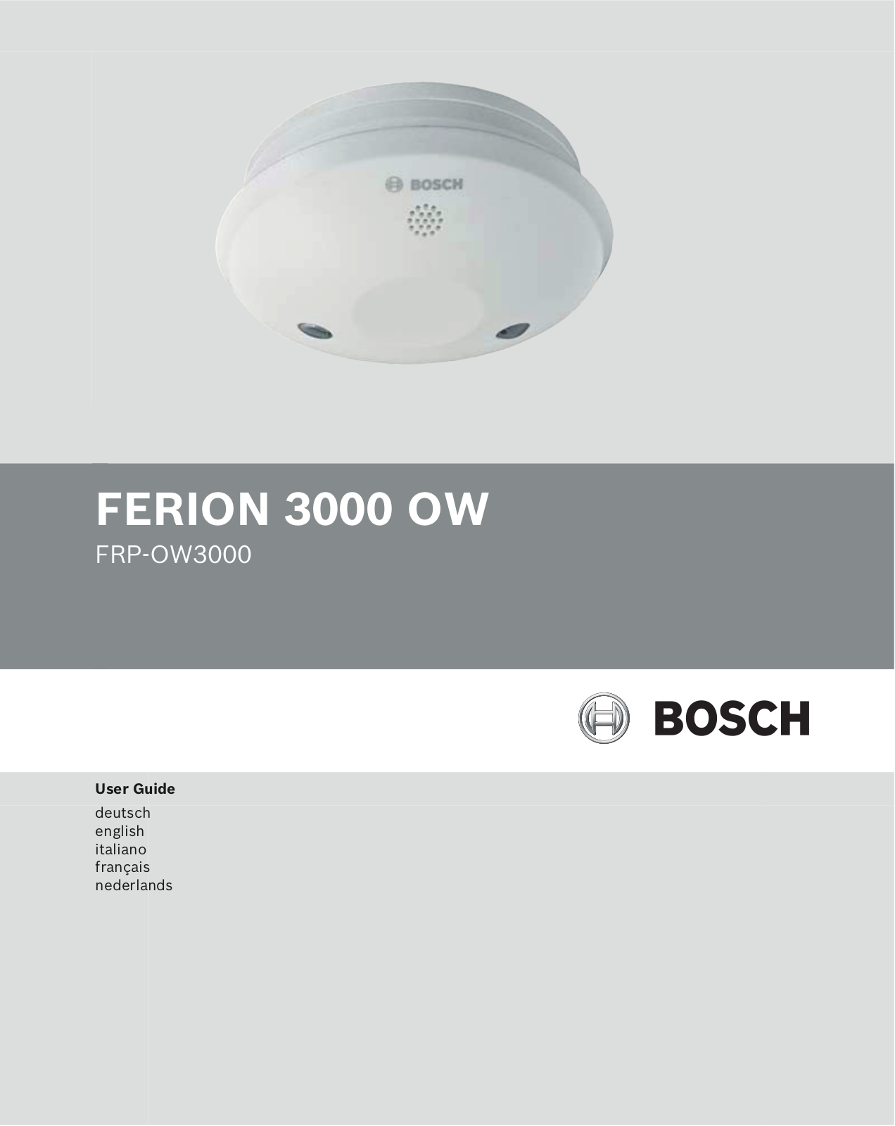 Bosch FERION 3000 OW User manual