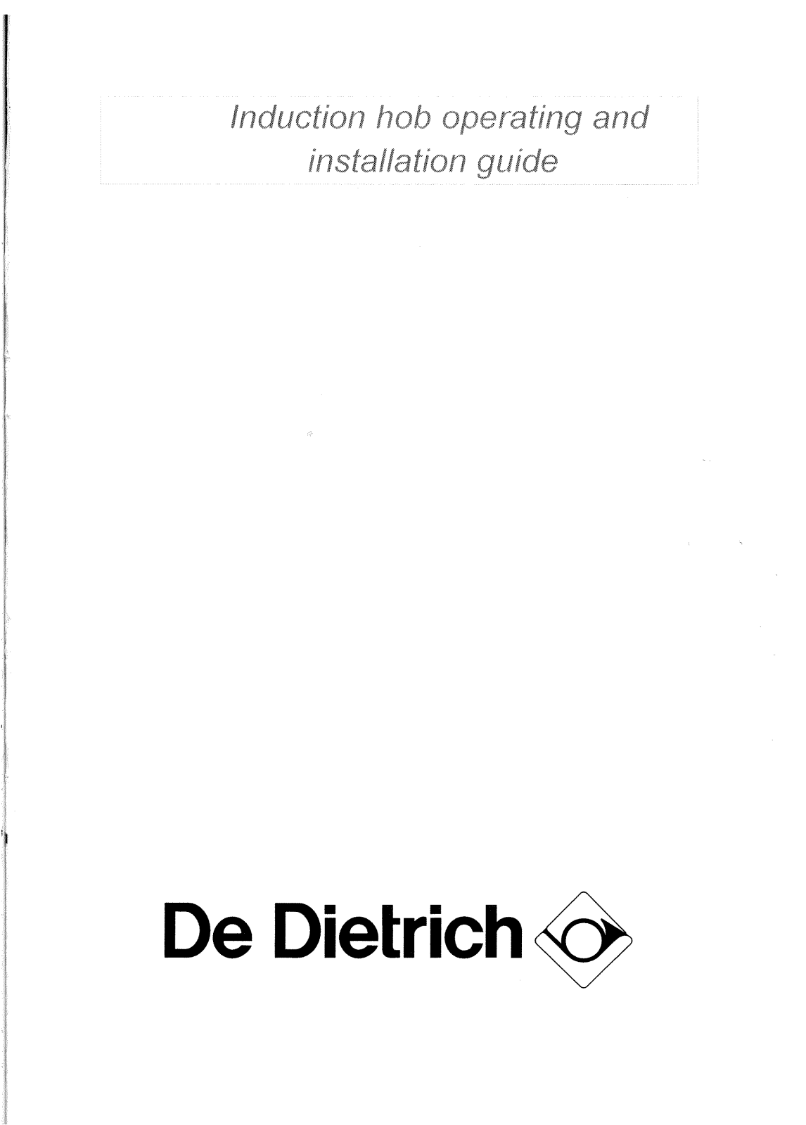 De dietrich DTI107JE1 User Manual