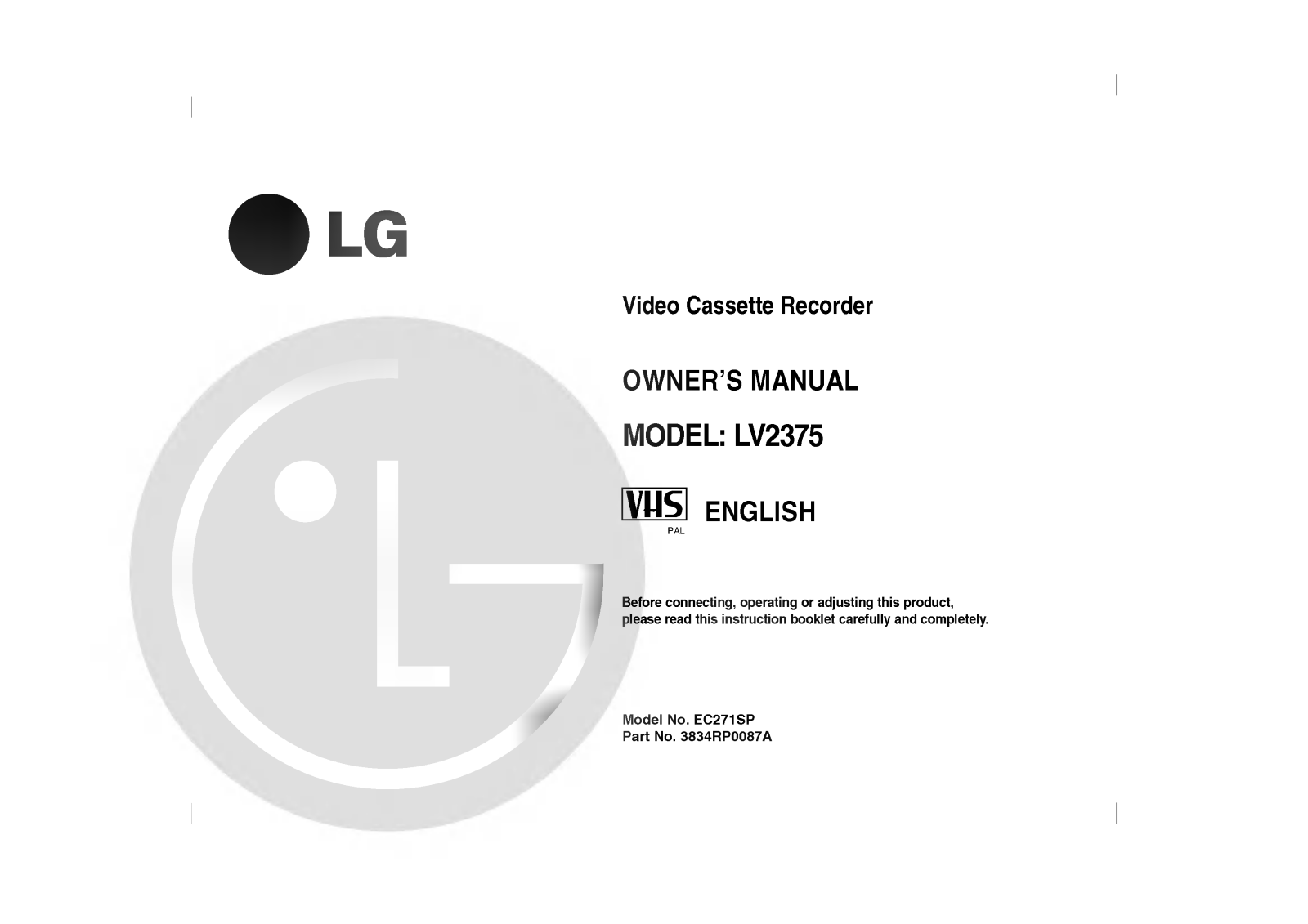 LG EC271SP User Manual