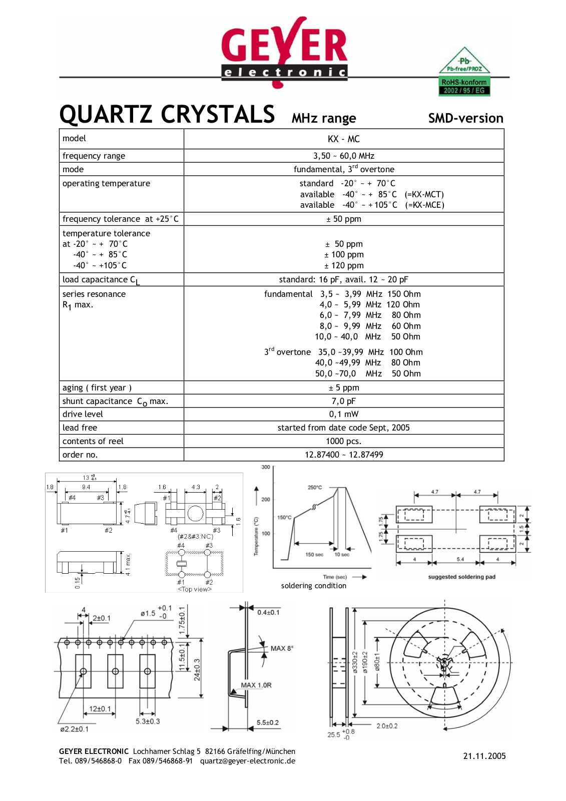 Datasheet KX- MC Datasheet (Rainbow Electronics) - ManualMachine.com