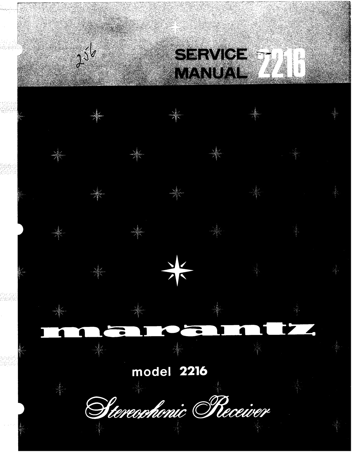 Marantz 2216 Empfänger, 2216 Service Manual