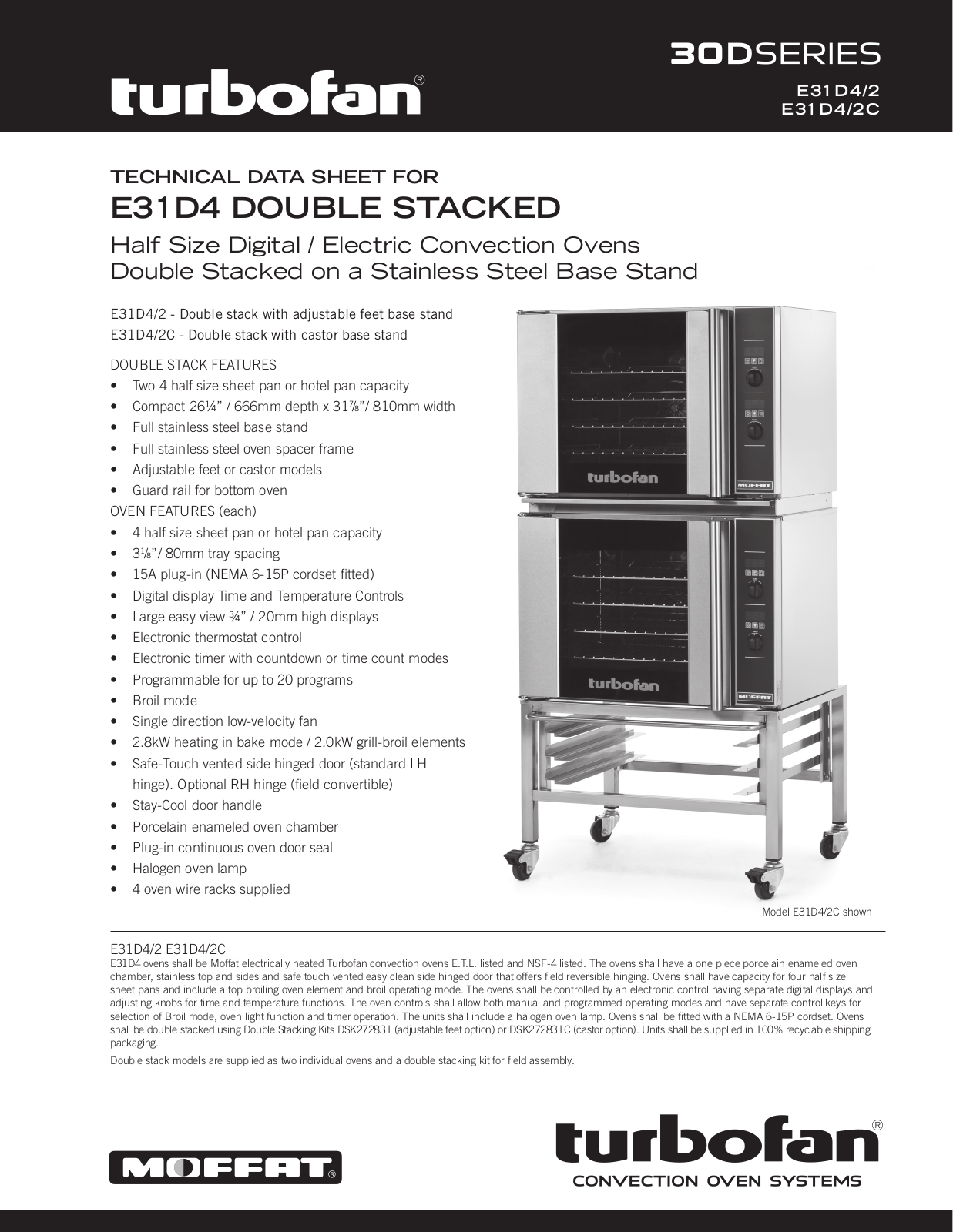 Moffat E31D4-2 User Manual