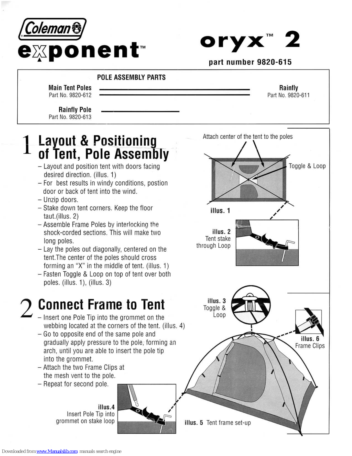 Coleman Exponent oryx 2 User Manual