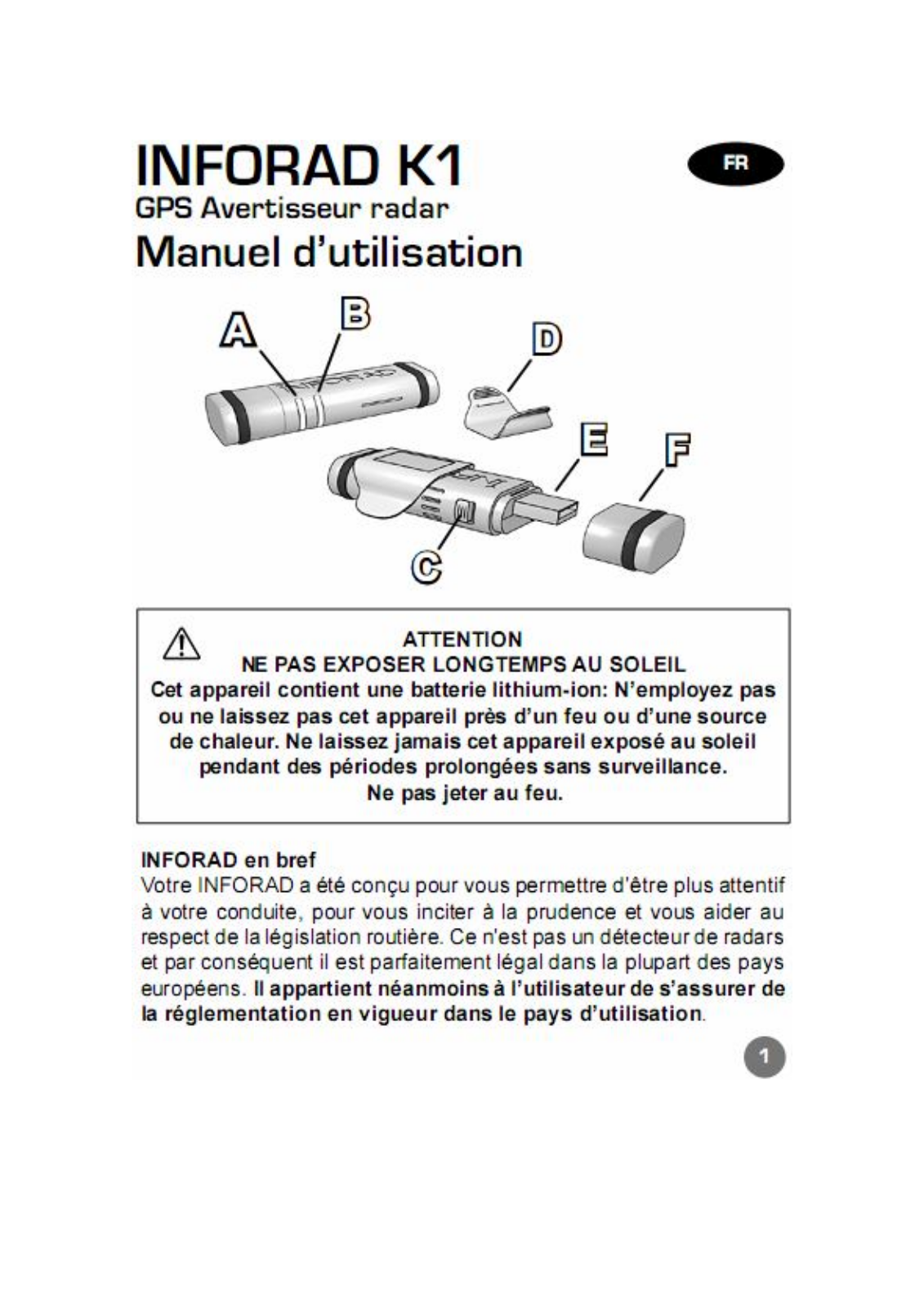 INFORAD Auto K1 User Manual