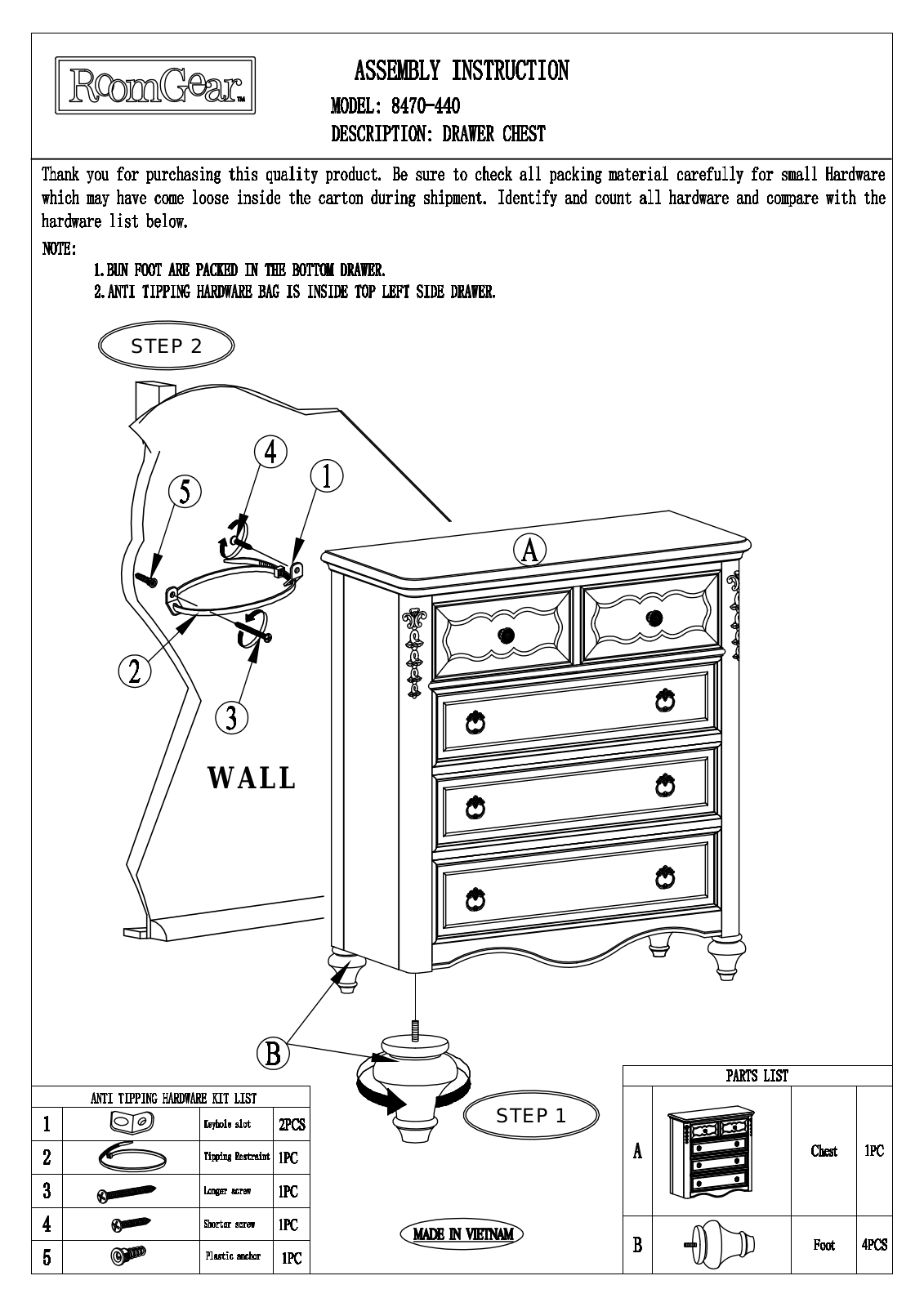 Samuel Lawrence 8470440 Assembly Guide