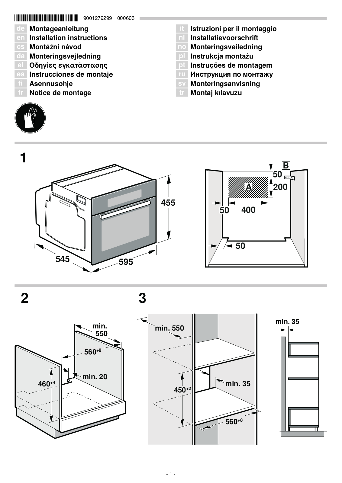 Balay 3CH5656A0 Installation instructions