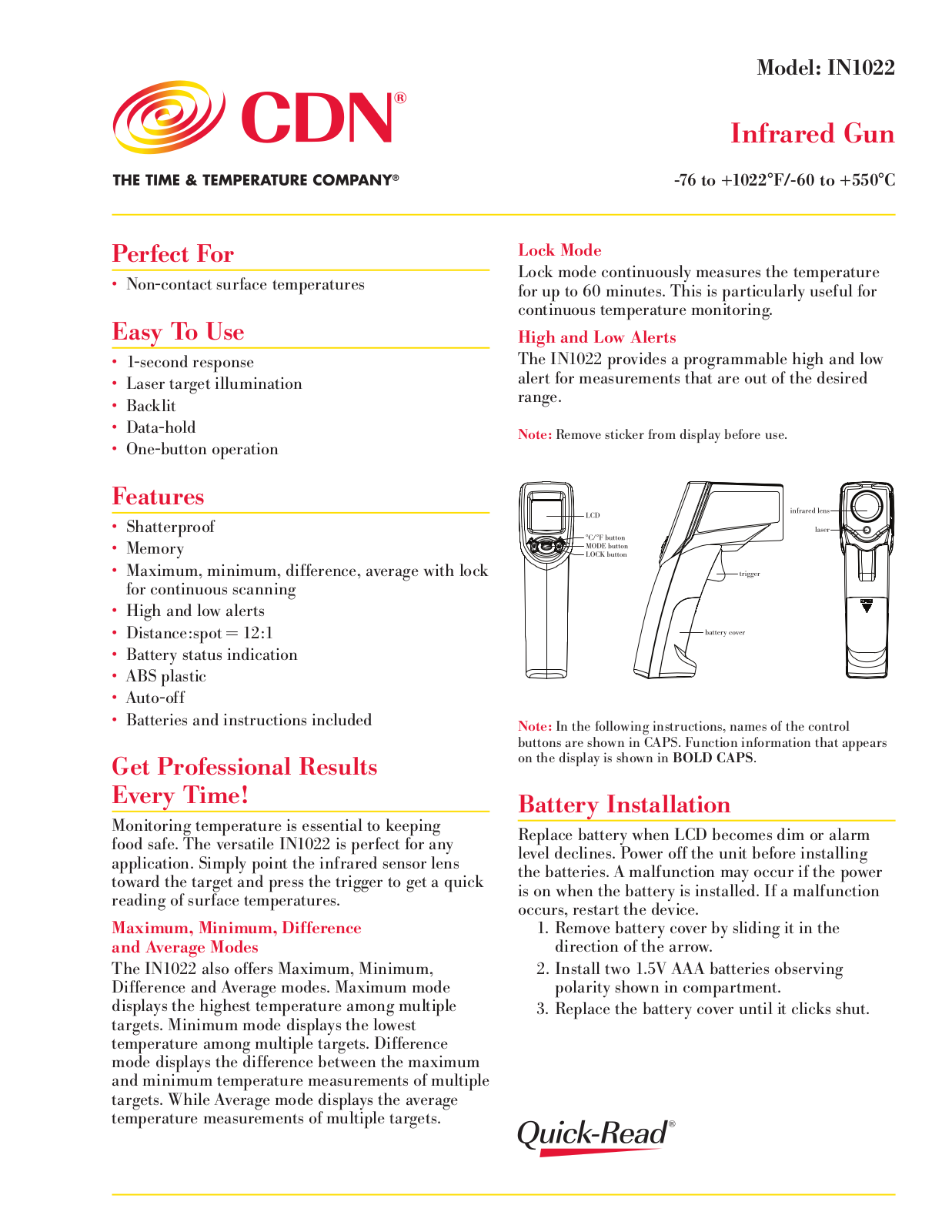 CDN IN1022 User Manual