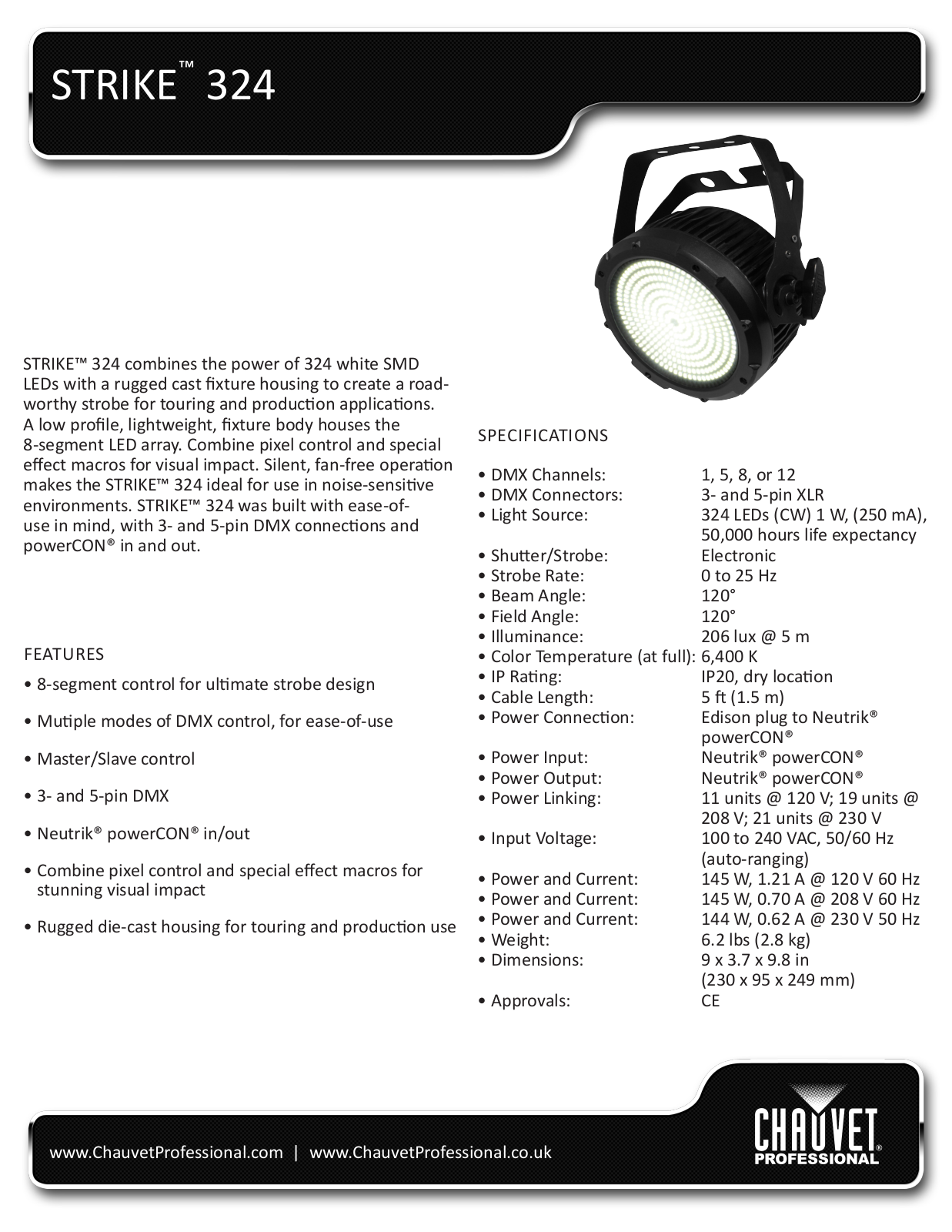 Chauvet STRIKE 324 User Manual