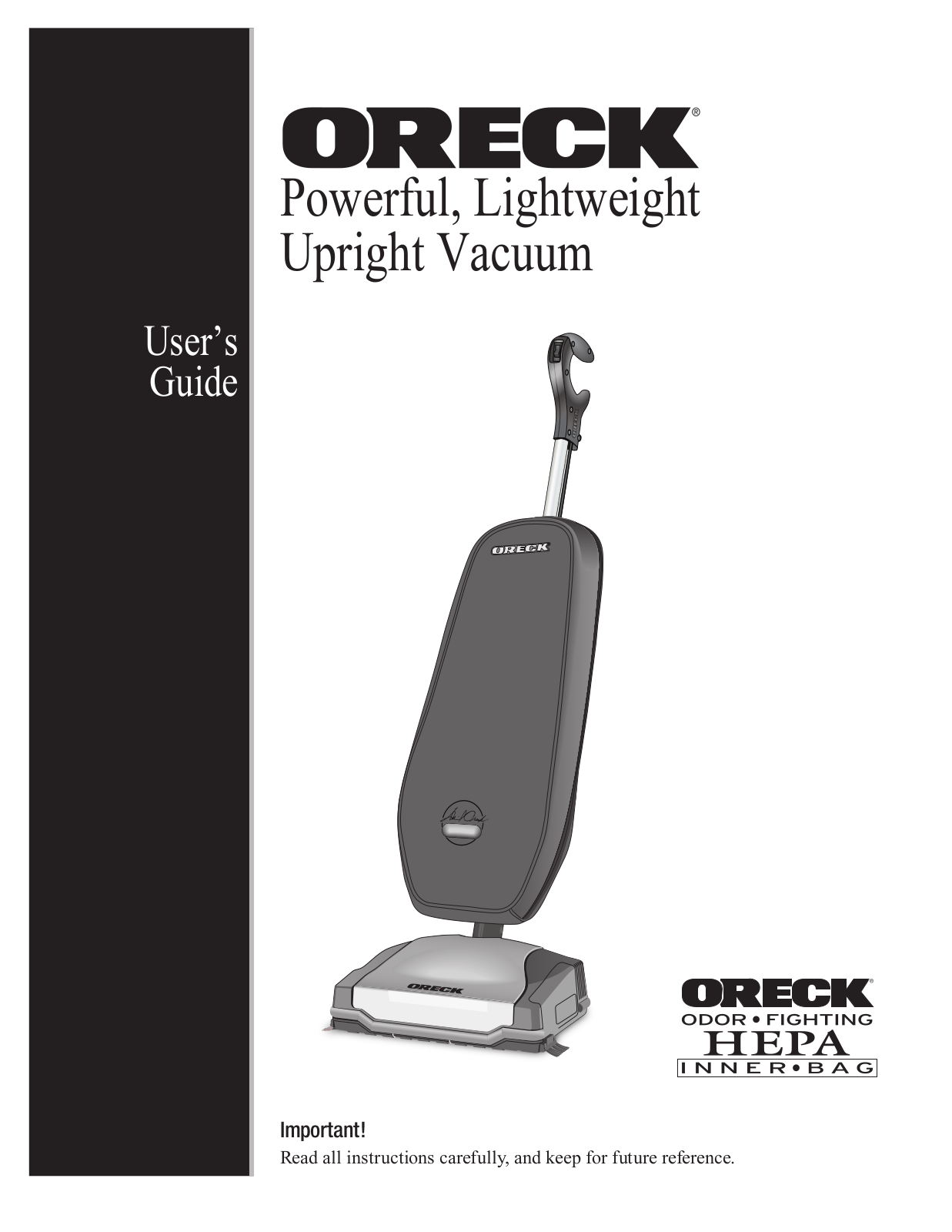 Oreck U7211 Owner's Manual