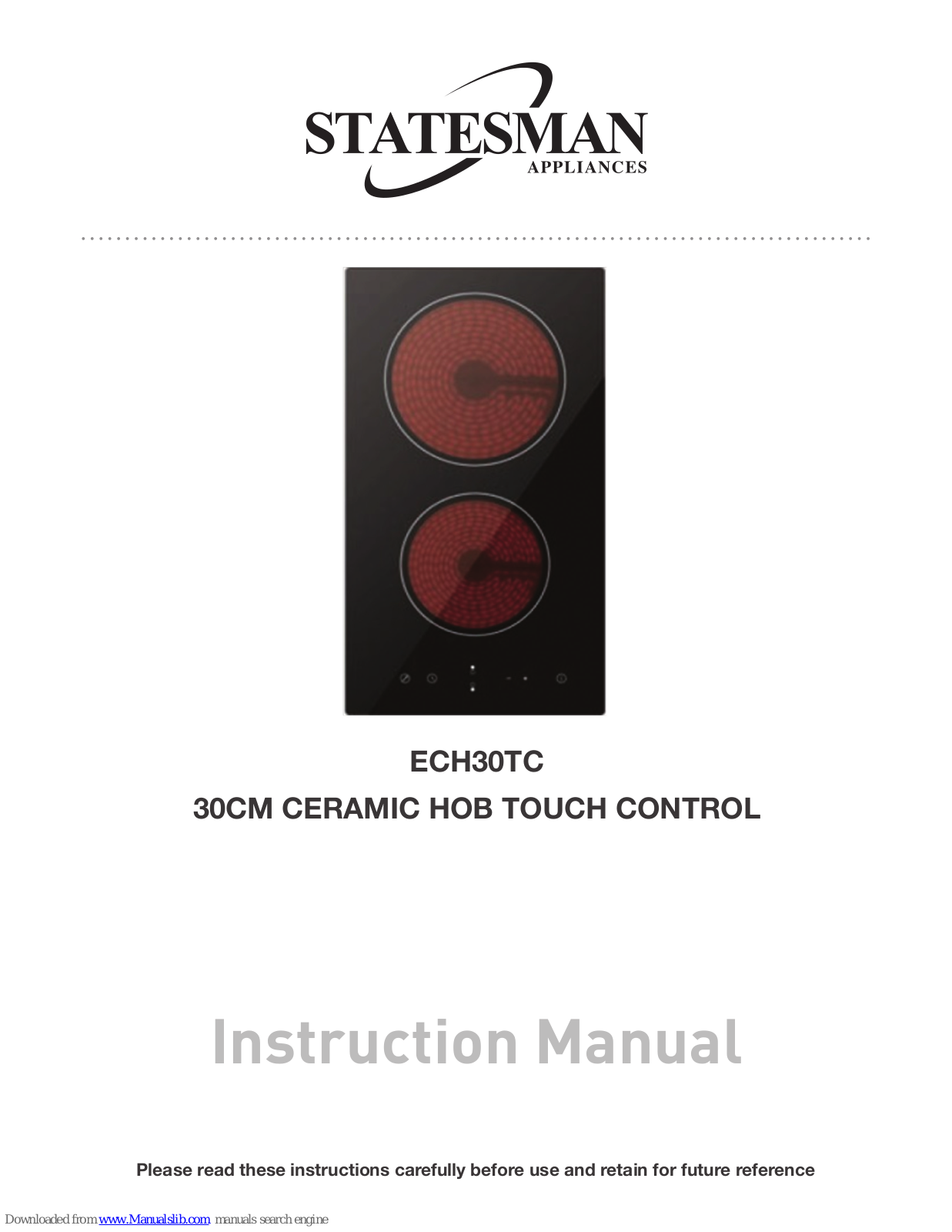 STATESMAN ECH30TC Instruction Manual