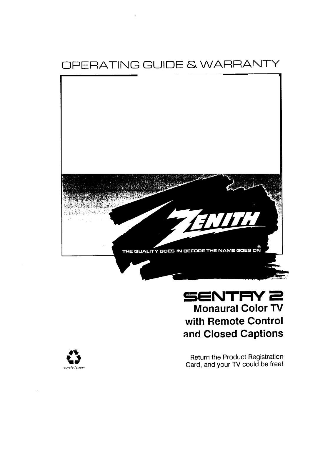 Zenith S1320S, SLS8917Y, SLS7041W, SLS2049S, SLS2041W Owner’s Manual