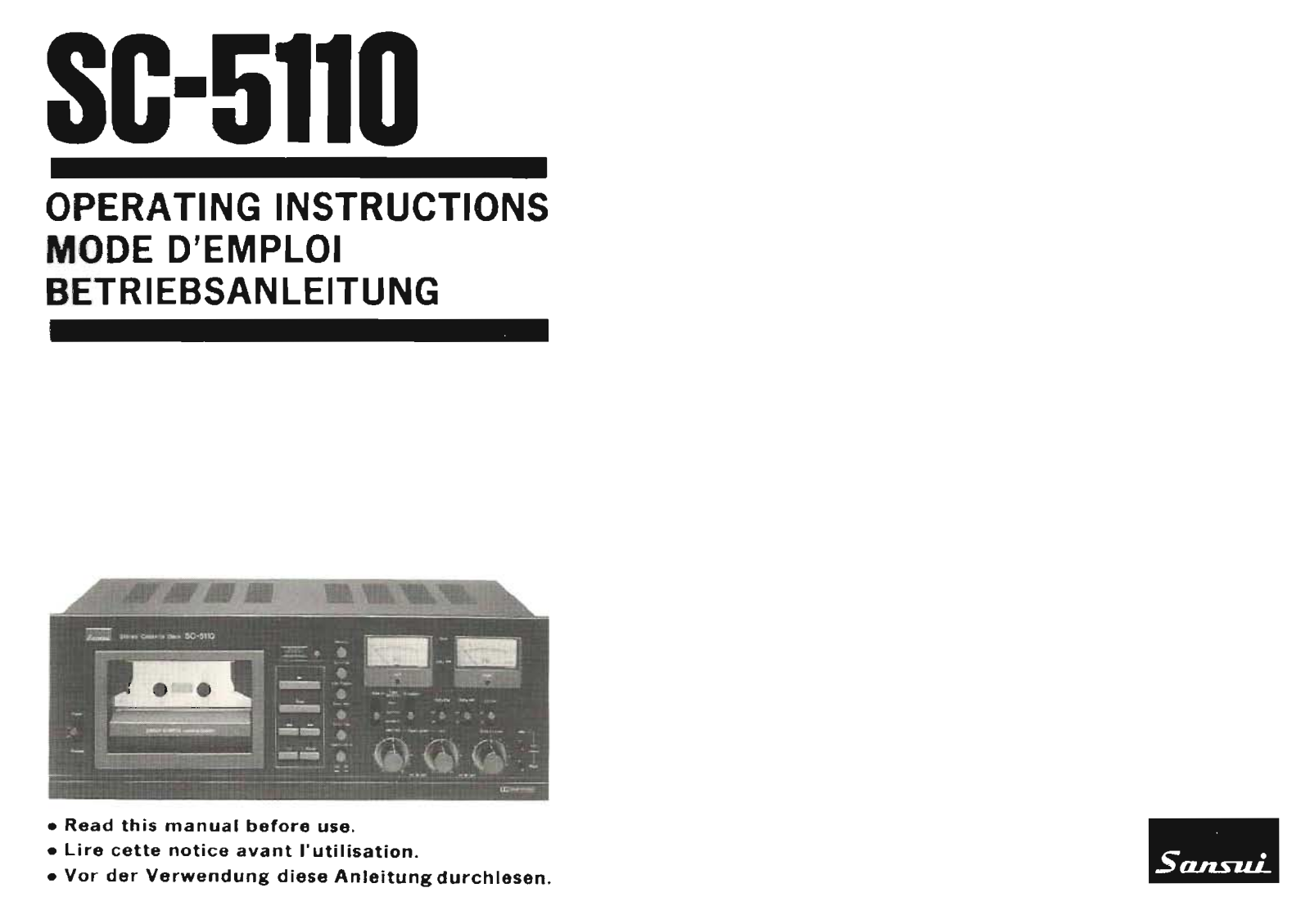 Sansui SC-5110 Owners Manual