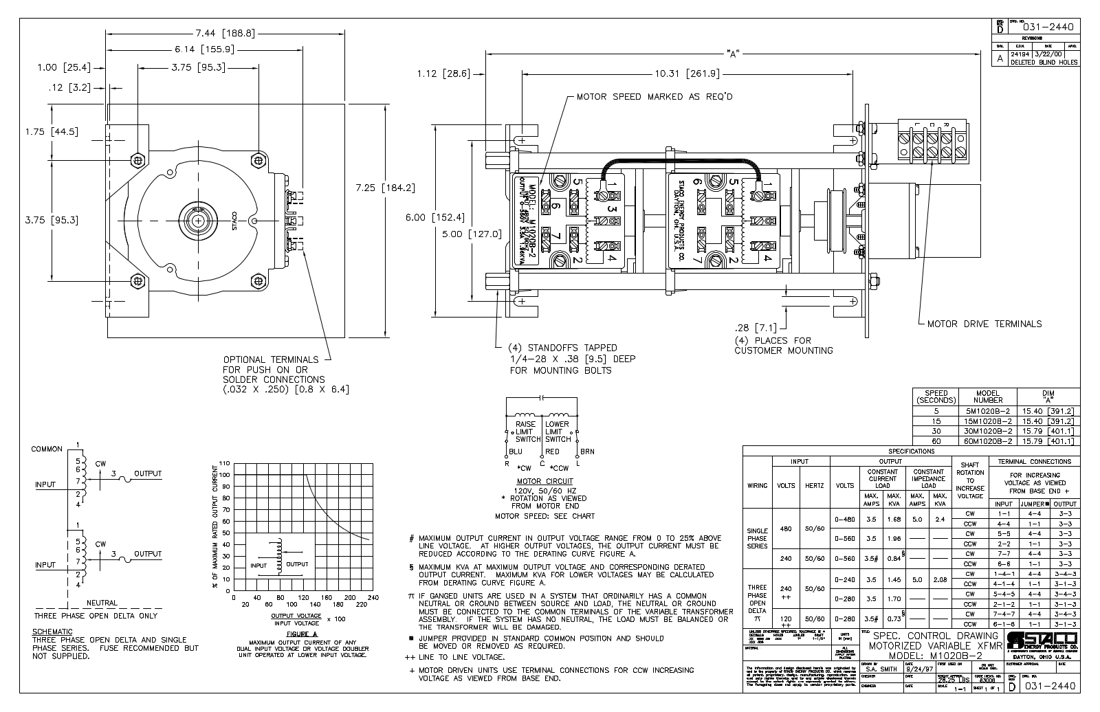 Staco Energy M1020B-2 Dimensional Sheet