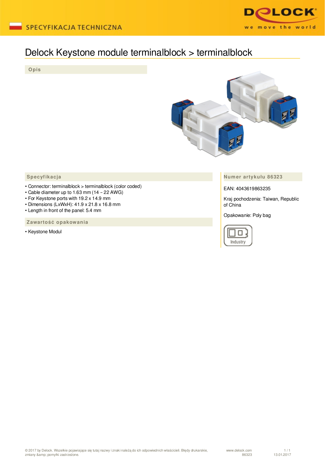 DeLOCK Keystone module LC Duplex socket via LC Duplex socket Singlemode User Manual