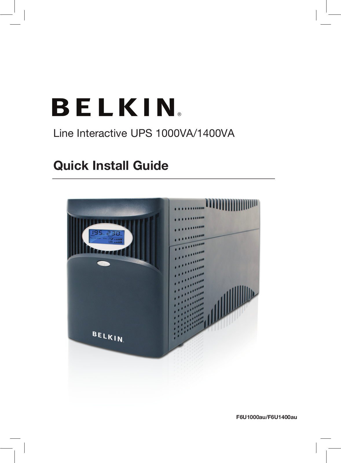 Belkin F6U1000AU, F6U1400AU User Manual