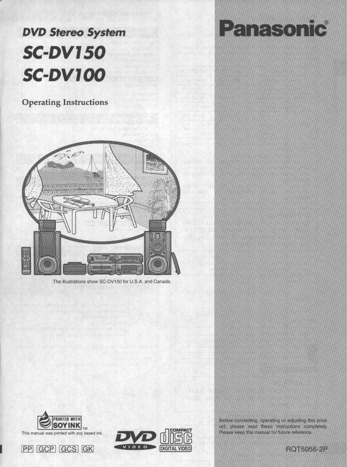Panasonic SC-DV150, SA-DV150 User Manual