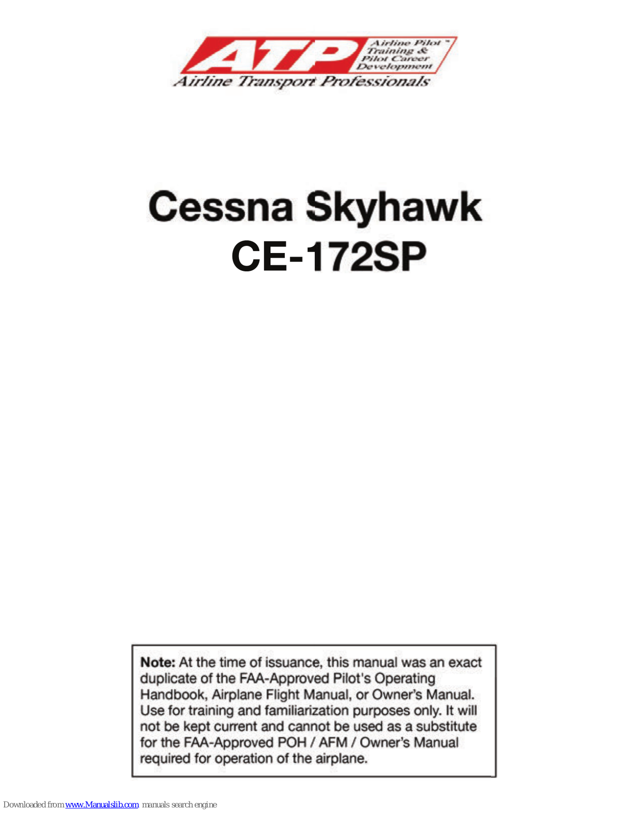 Cessna SkyHawk SP 172S NAV III 2005 Pilot Operating Handbook