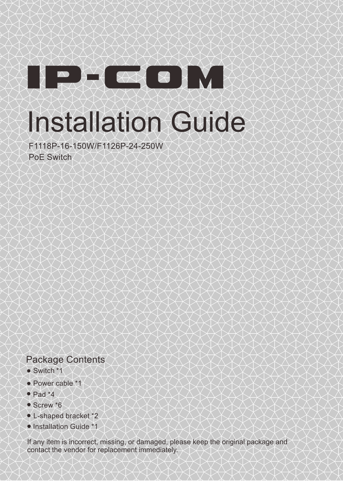 IP-COM ICIP-F1126P-24 User Guide - ManualMachine.com