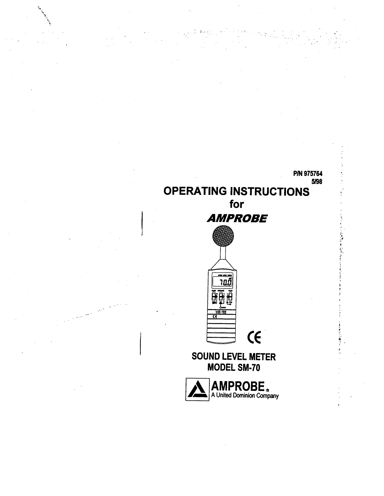 Amprobe SM-70 Operating Manual