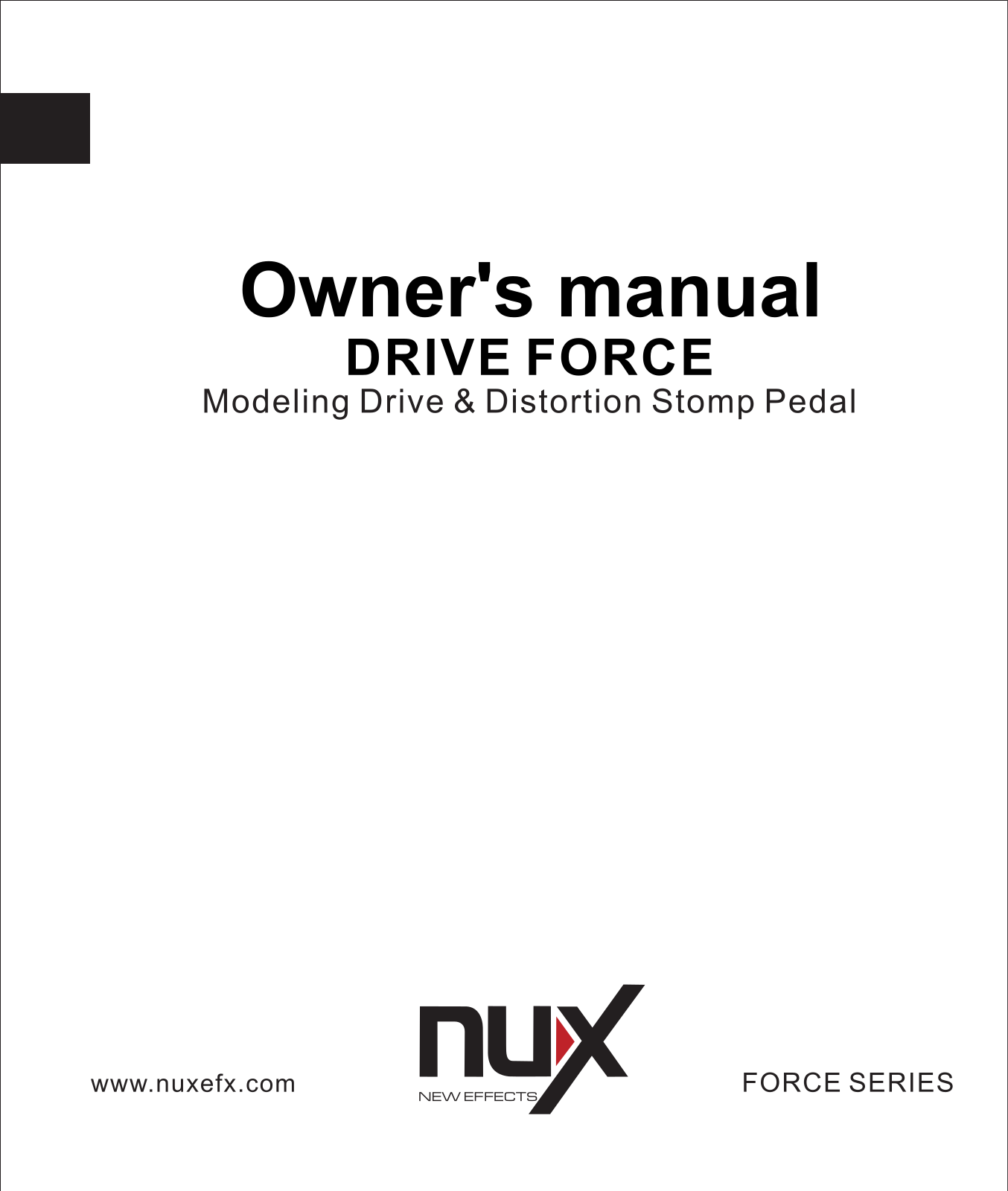 nux Drive Force Owner's Manual