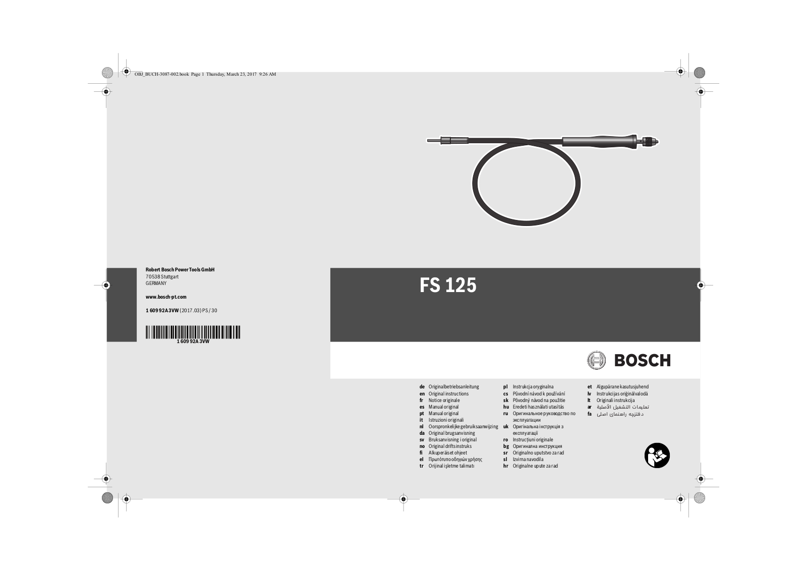 Bosch FS 125 User Manual