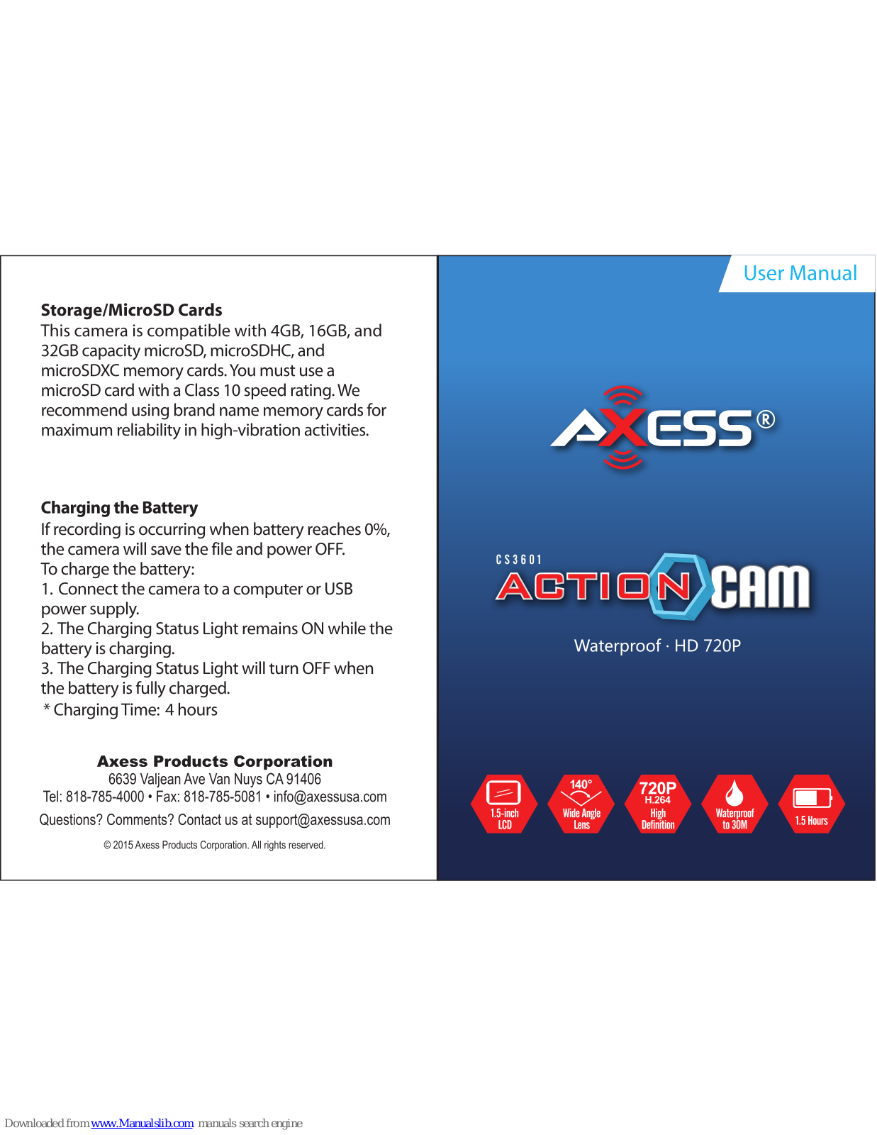 Axess CS3601 User Manual