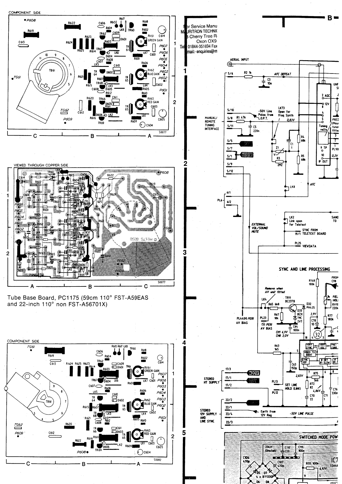 Ferguson 51H2, 59H2, 51H3, 59H3, 66H3 Schematic