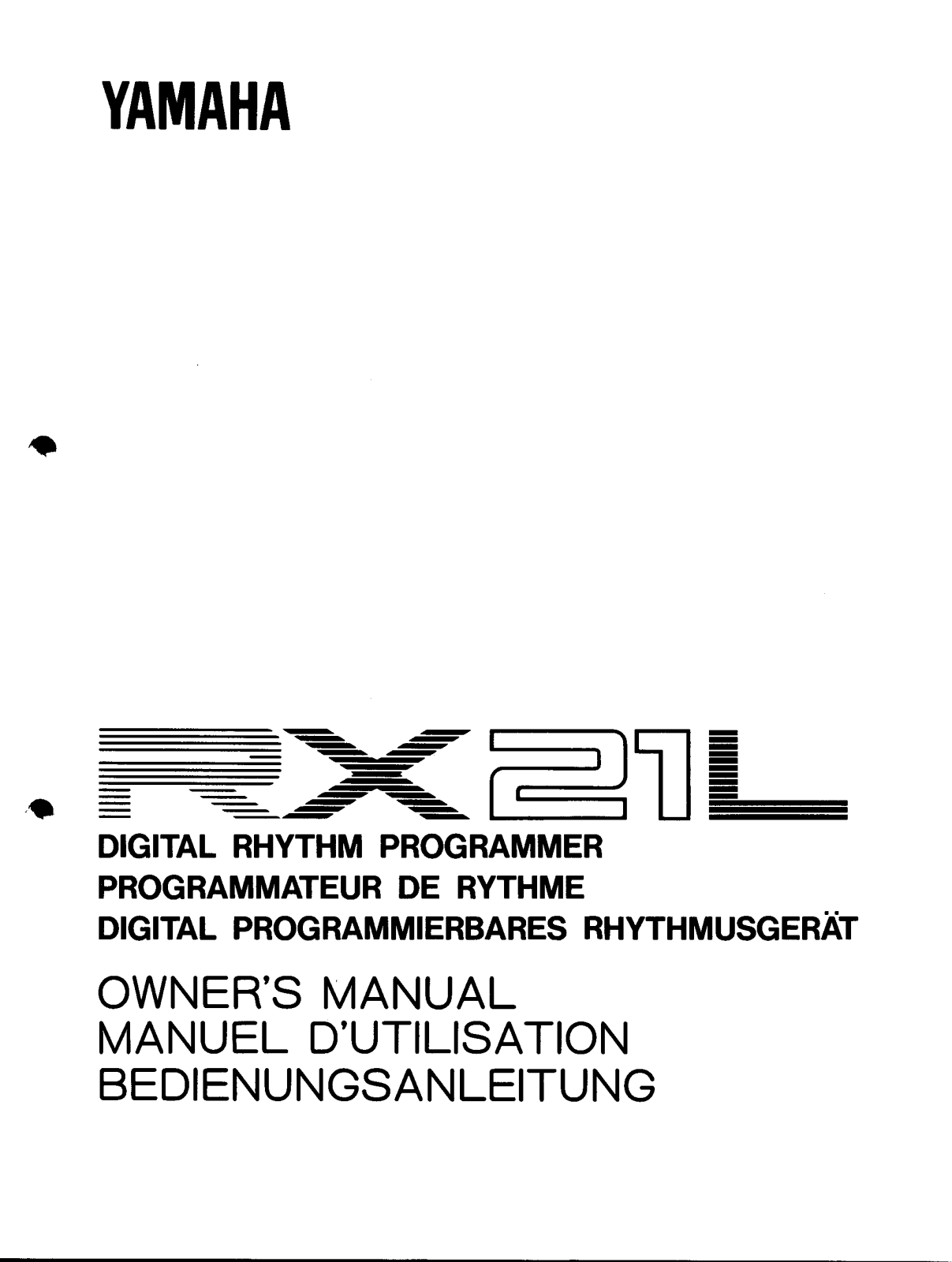 Yamaha RX21L Owner Manual