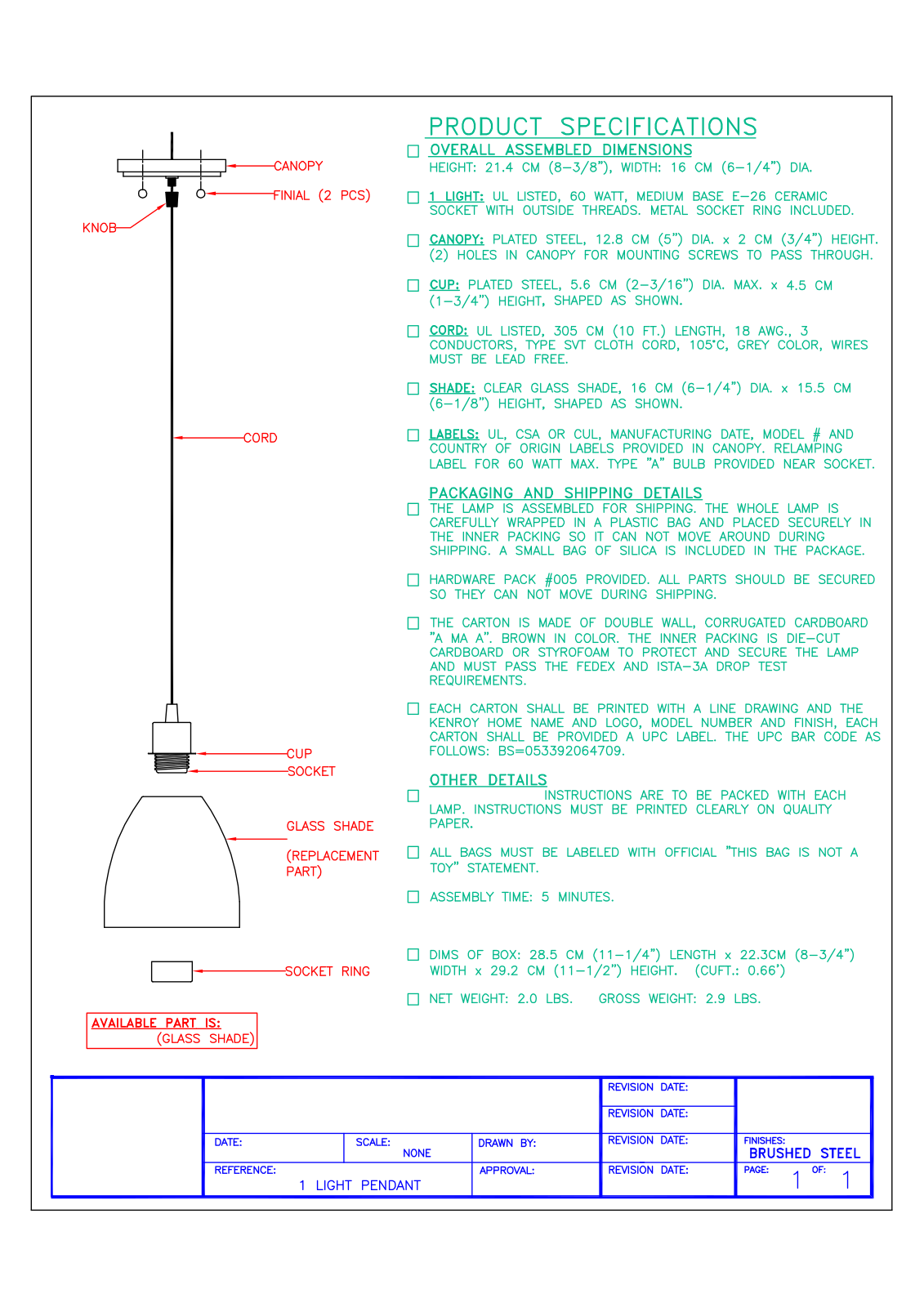 Winston Porter ANDO3550 Specifications - ManualMachine.com
