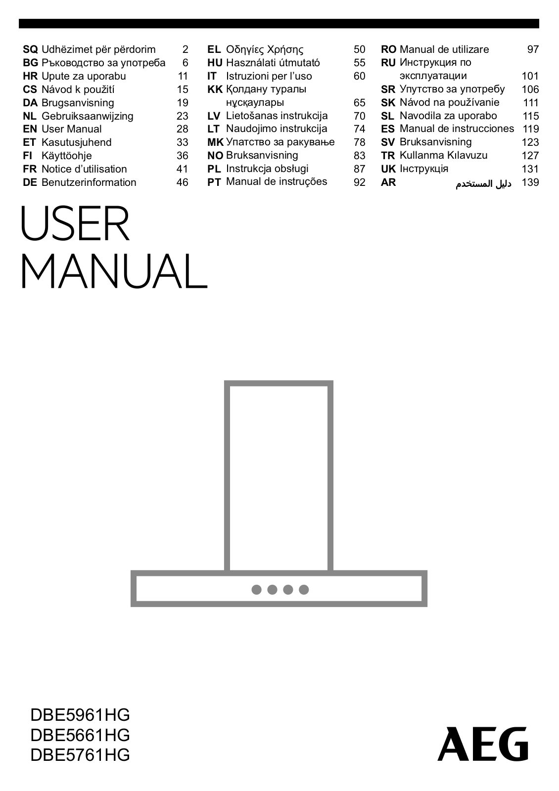 AEG DBE5961HG, DBE5661HG, DBE5761HG User Manual