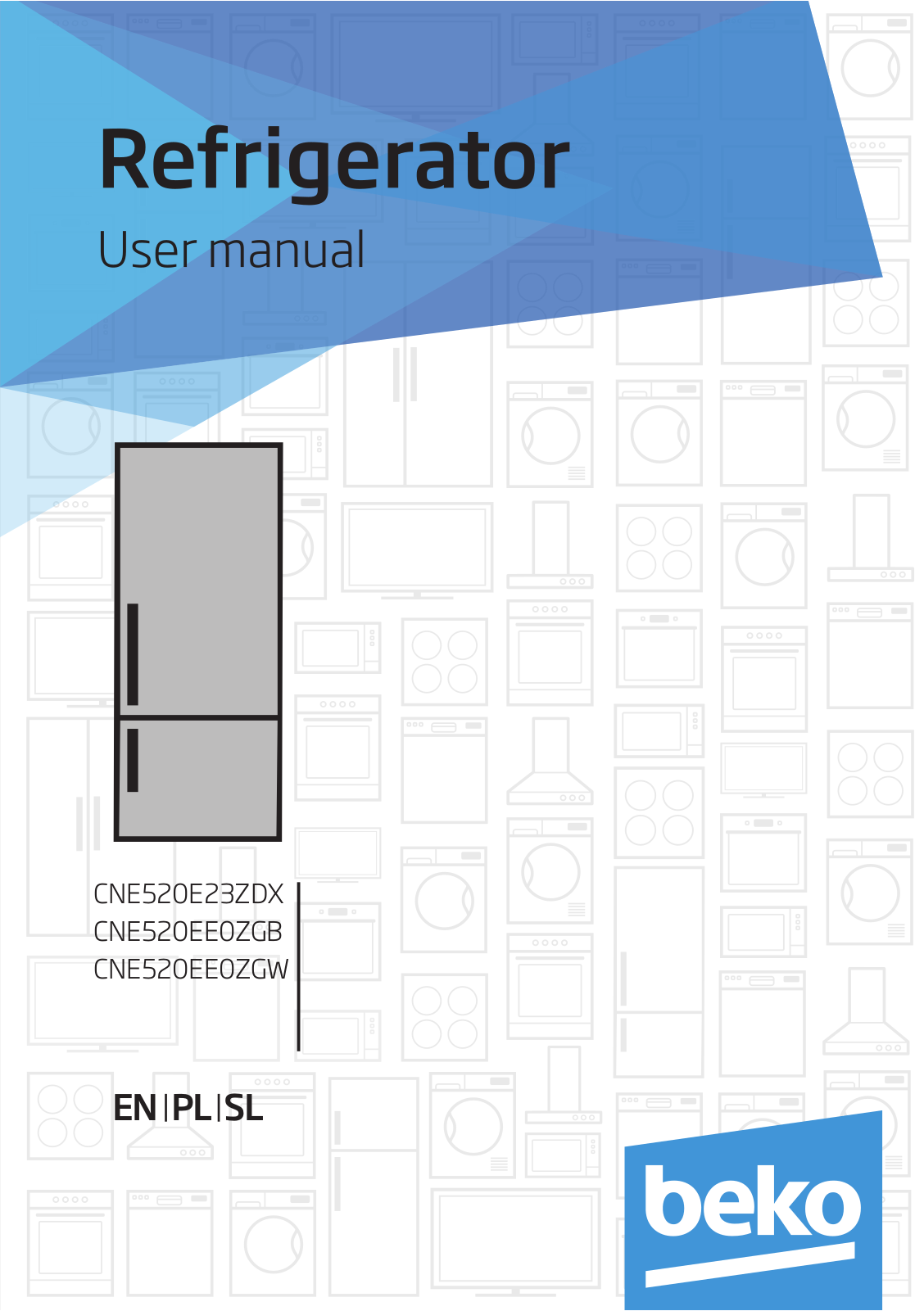 Beko CNE520E23ZDX, CNE520EE0ZGB, CNE520EE0ZGW User manual