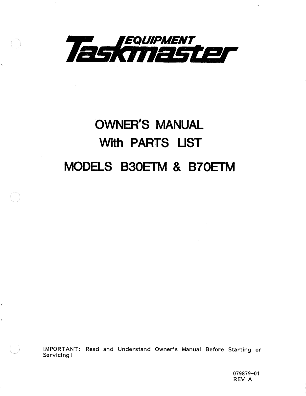 Desa Tech B30ETM, B70ETM Owner's Manual