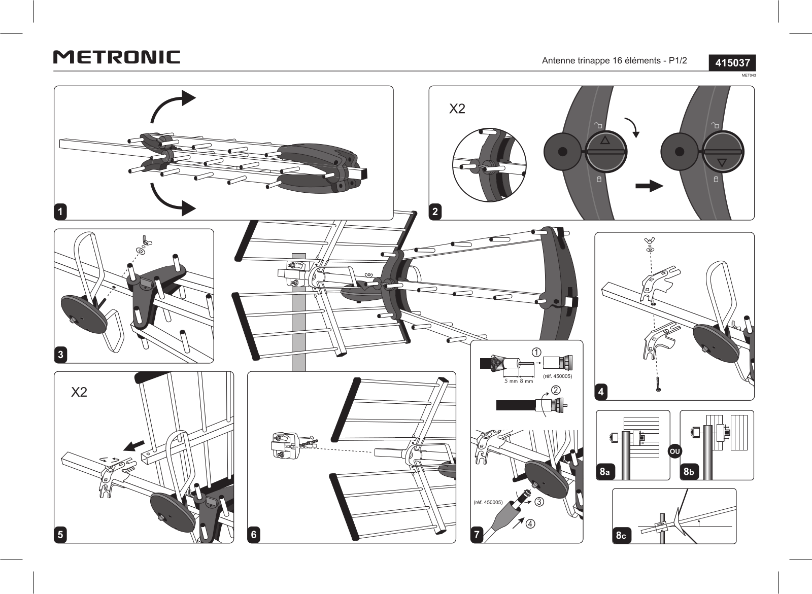 METRONIC Antenne UHF trinappe User Manual