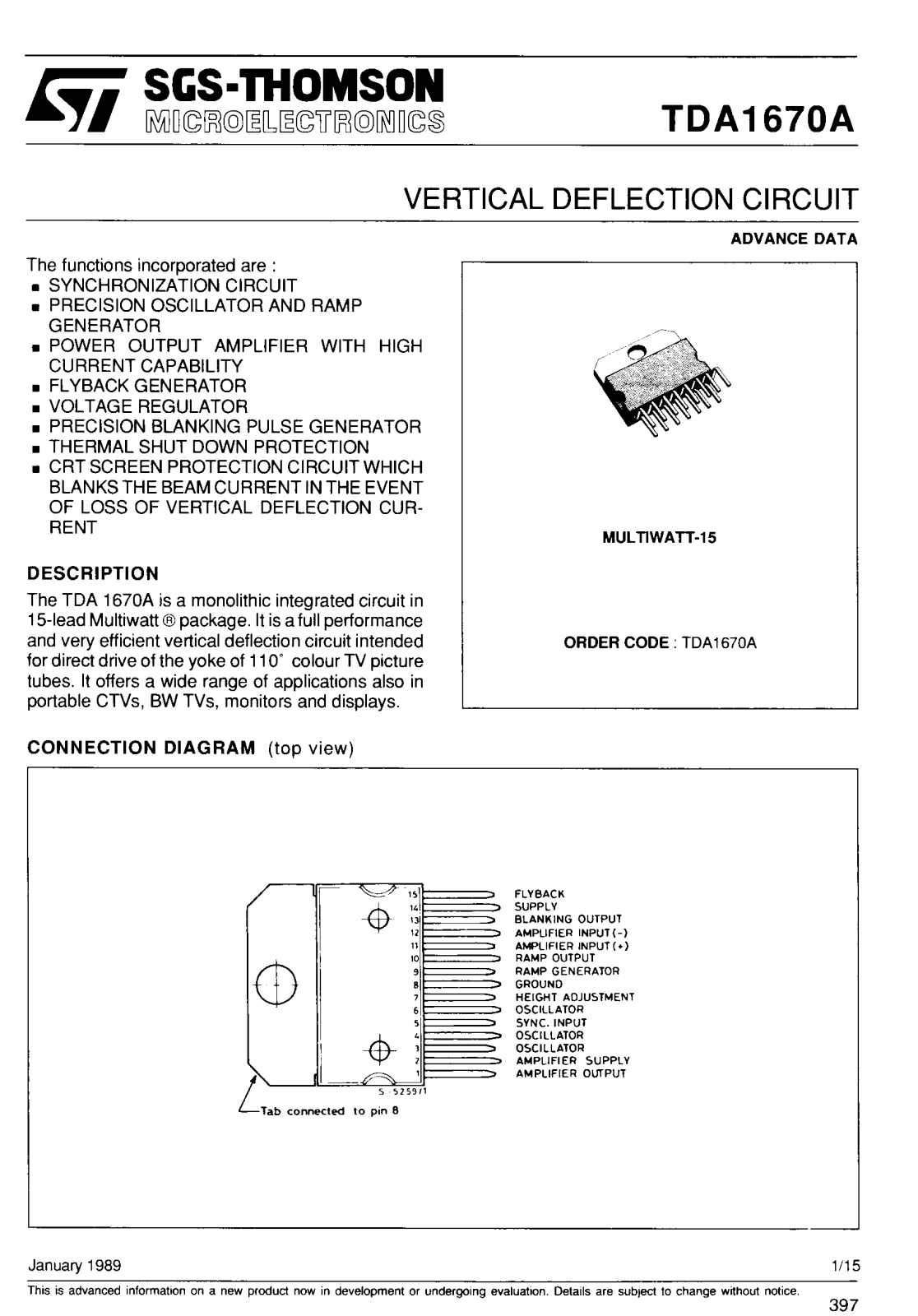 Datasheet TDA1670A Specification - ManualMachine.com